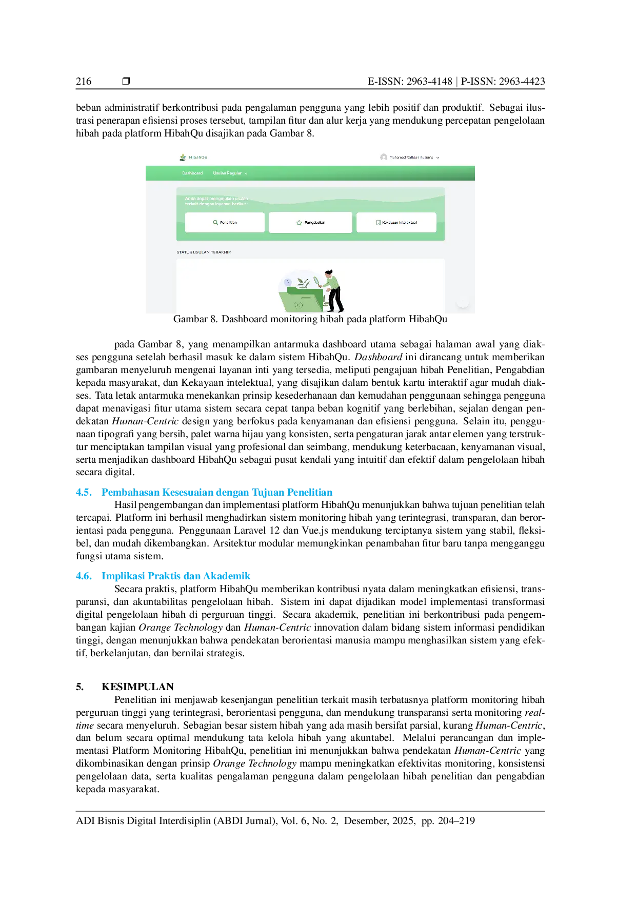 JURIS Platform Monitoring Pendidikan Hibahqu Berbasis Human Centric Orange Technology Menggunakan Laravel 12 Dan Vue Js