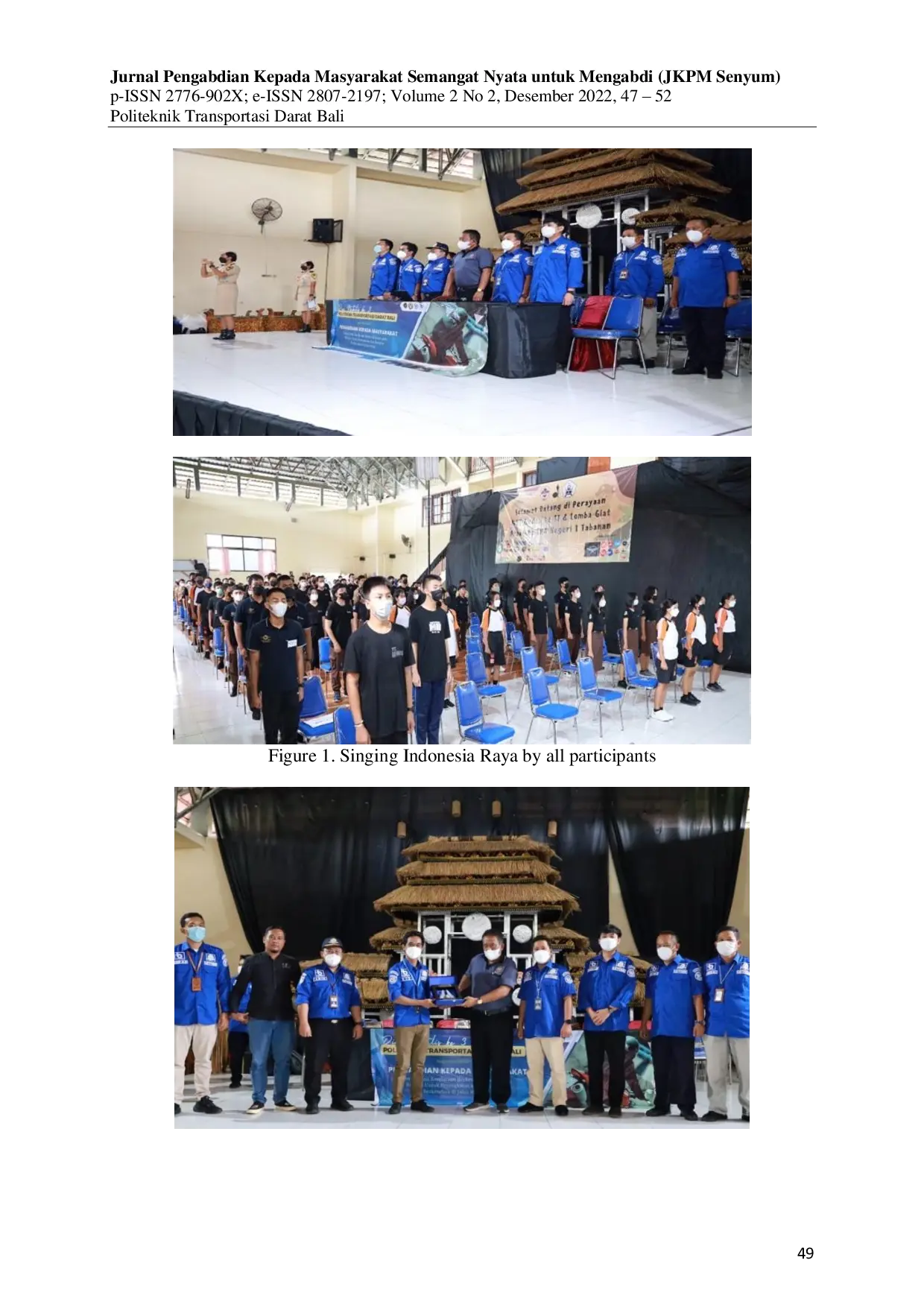 JURIS Safety Vehicle Explanation to Youth in State 1 High School of Tabanan