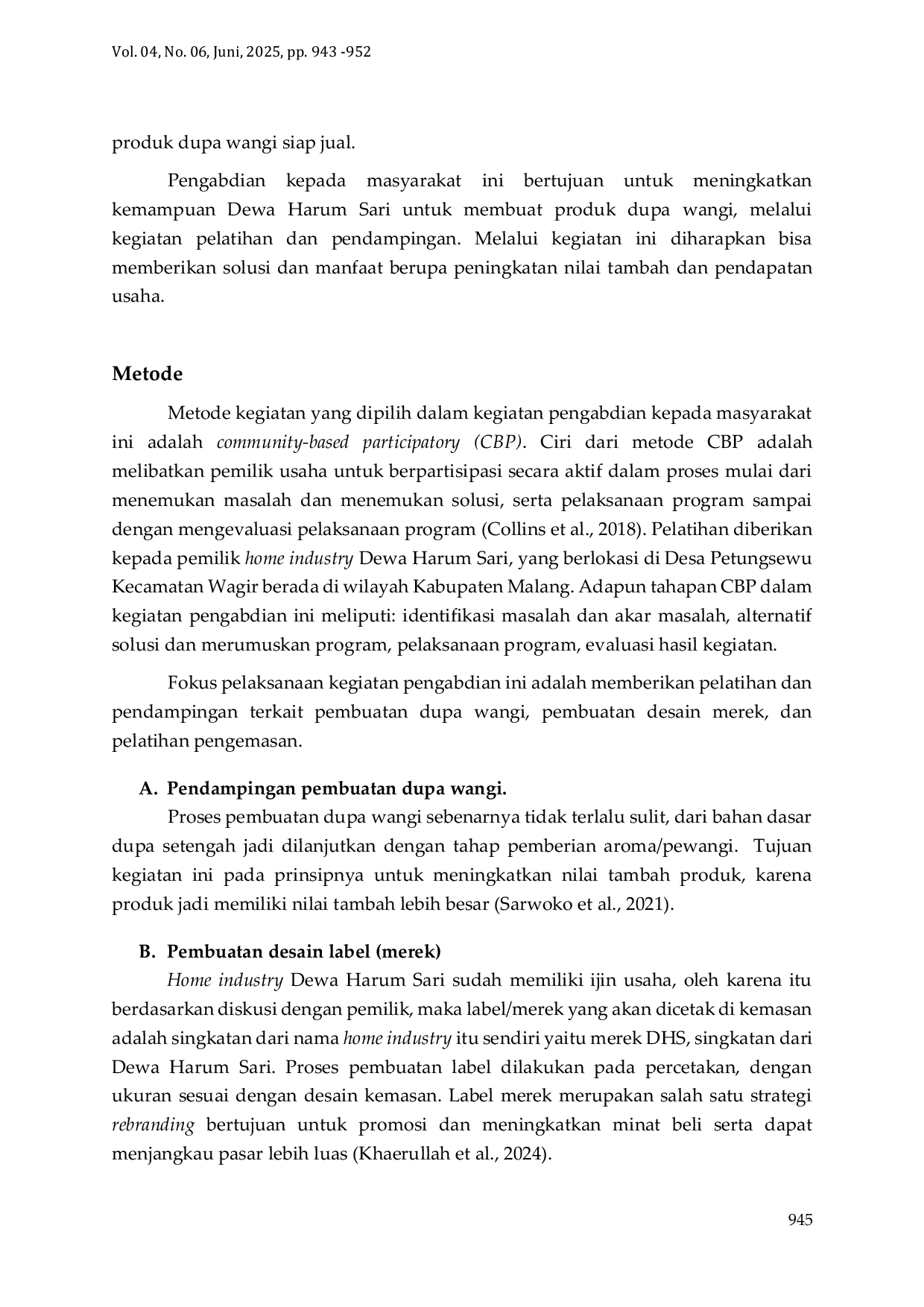 JURIS Peningkatan Nilai Tambah Produk Dupa Melalui Pelatihan Pengemasan