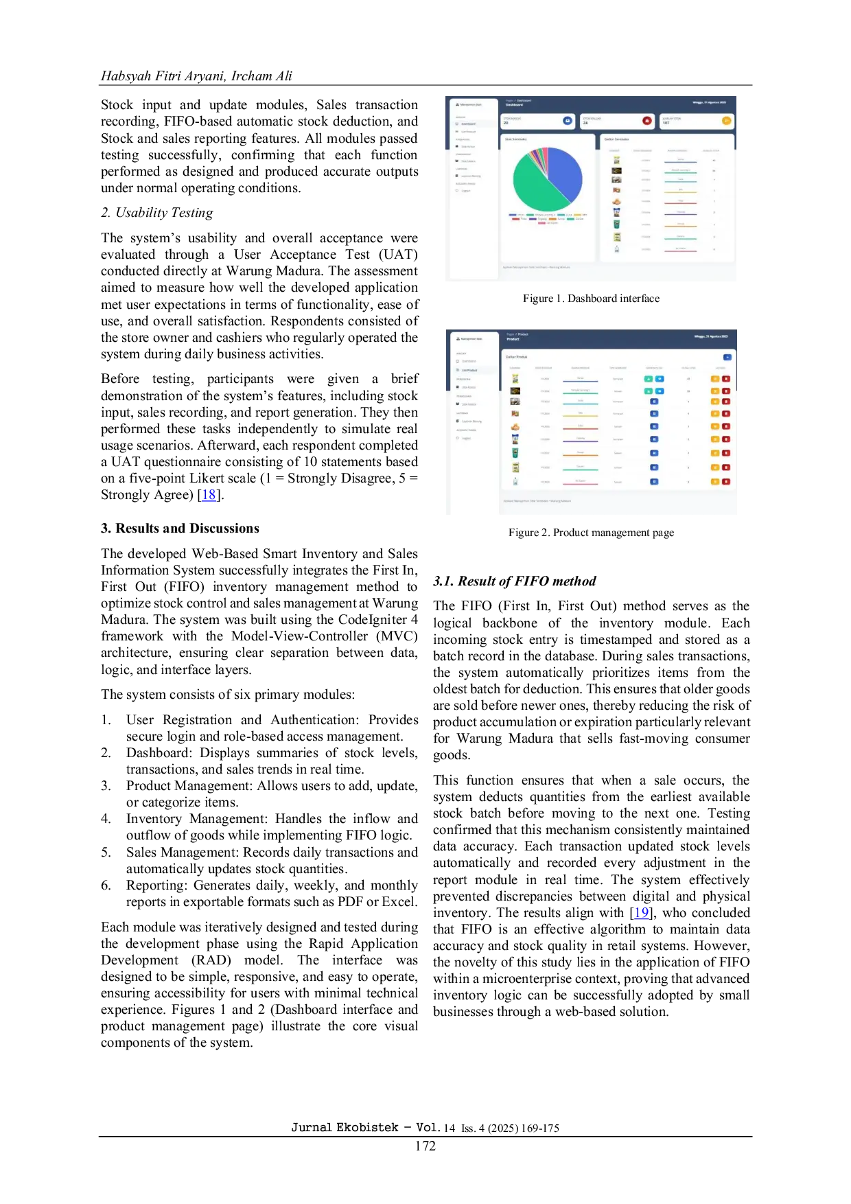 JURIS Web Based Smart Inventory System Using the FIFO Method for Optimizing Stock and Sales Management in Warung Madura