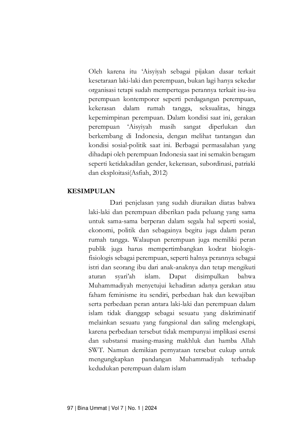 JURIS Feminisme Menurut Pandangan Muhammadiyah