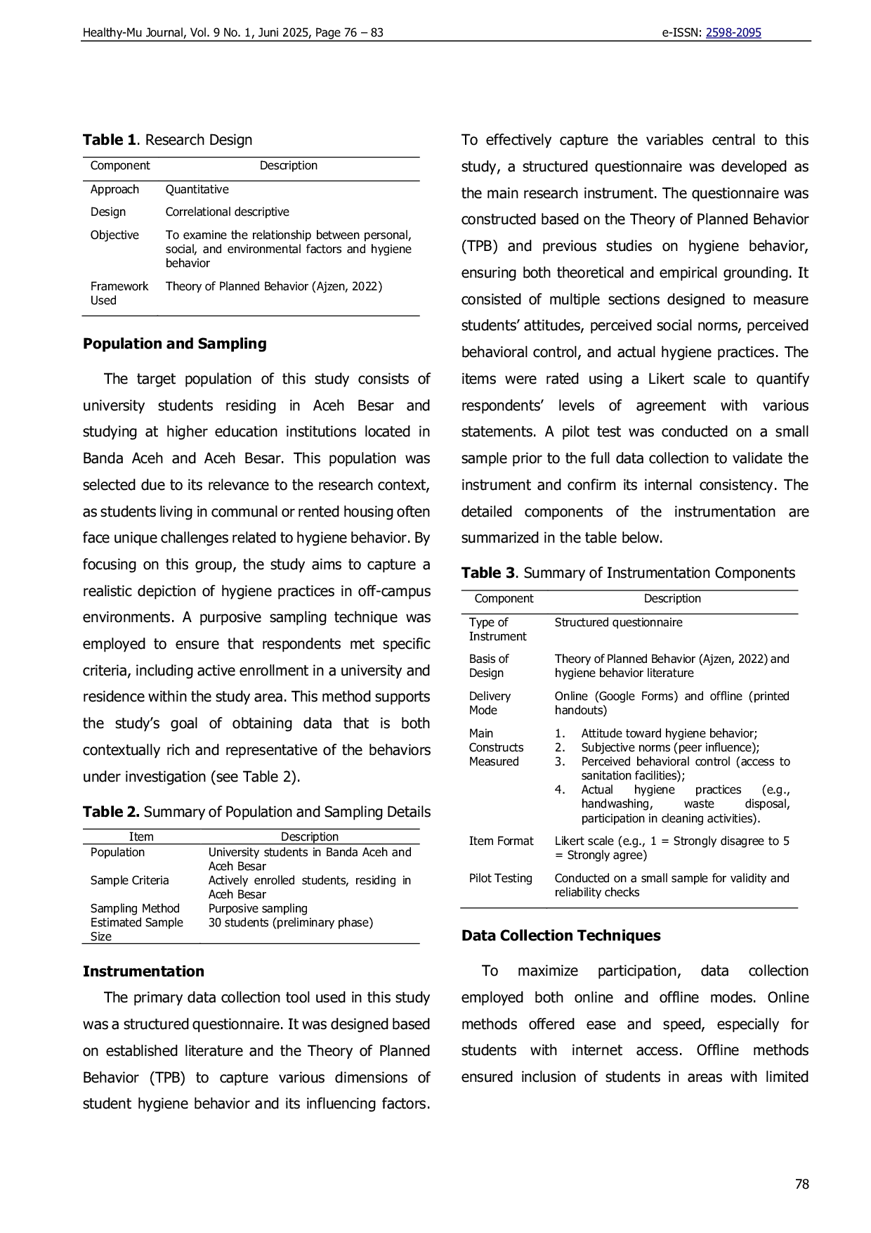 JURIS From Knowledge to Action Determinants of University Students Hygiene Behavior in Aceh Besar