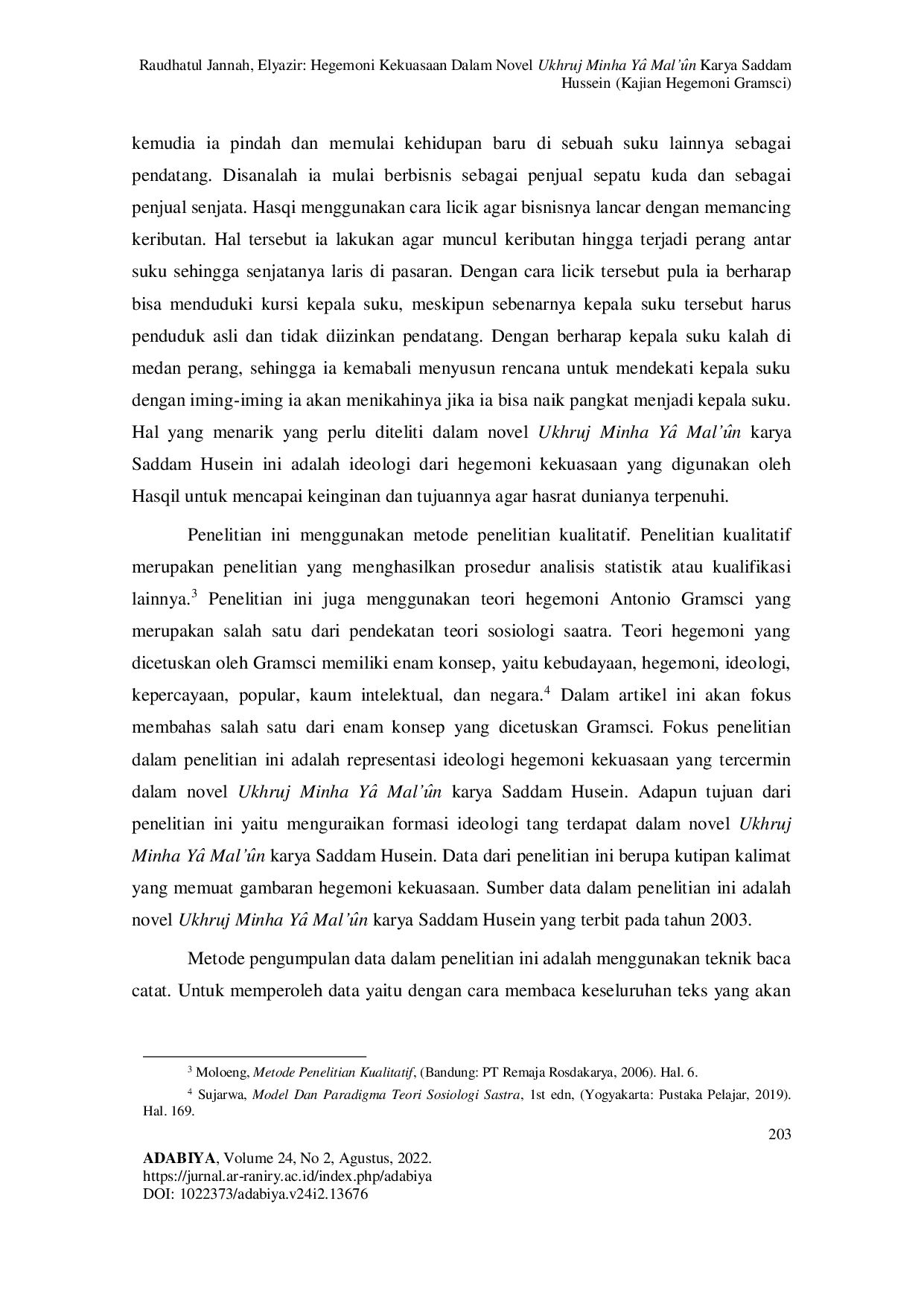 JURIS Hegemoni Kekuasaan Dalam Novel Ukhruj Minha YaC Mal uC n Karya Saddam Hussein Kajian Hegemoni Gramsci