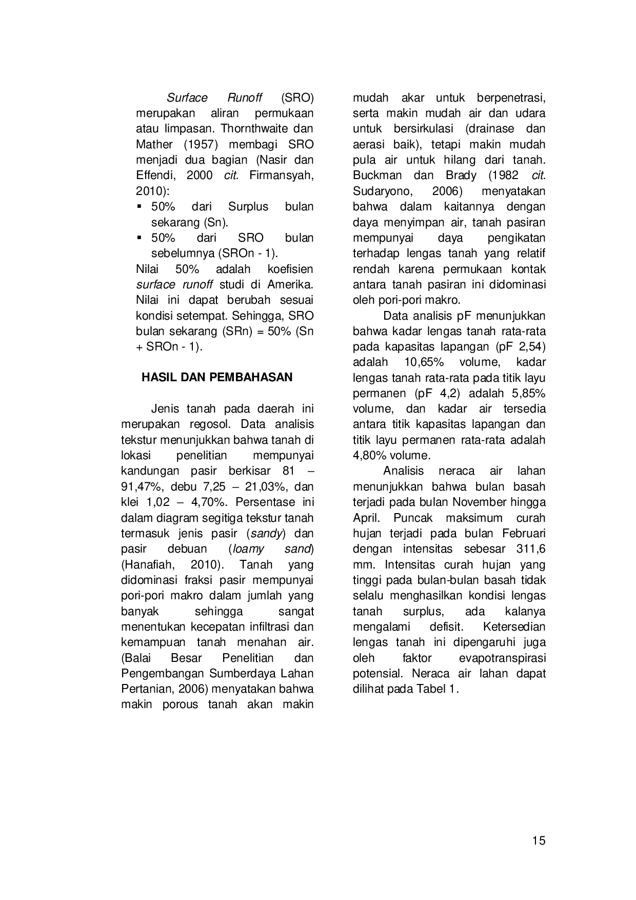 JURIS Analisis Lengas Tanah Pada Tanah Regosol