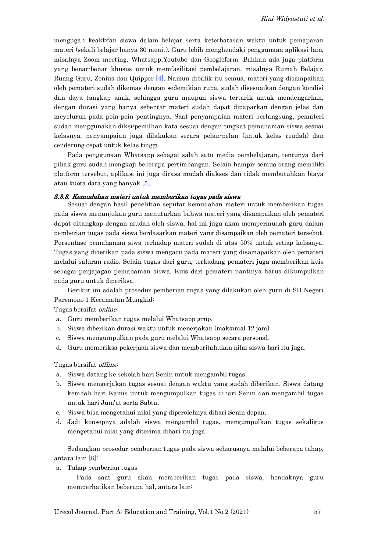 JURIS Response to the Use of Radio Channels as Online Learning Media in Elementary Schools