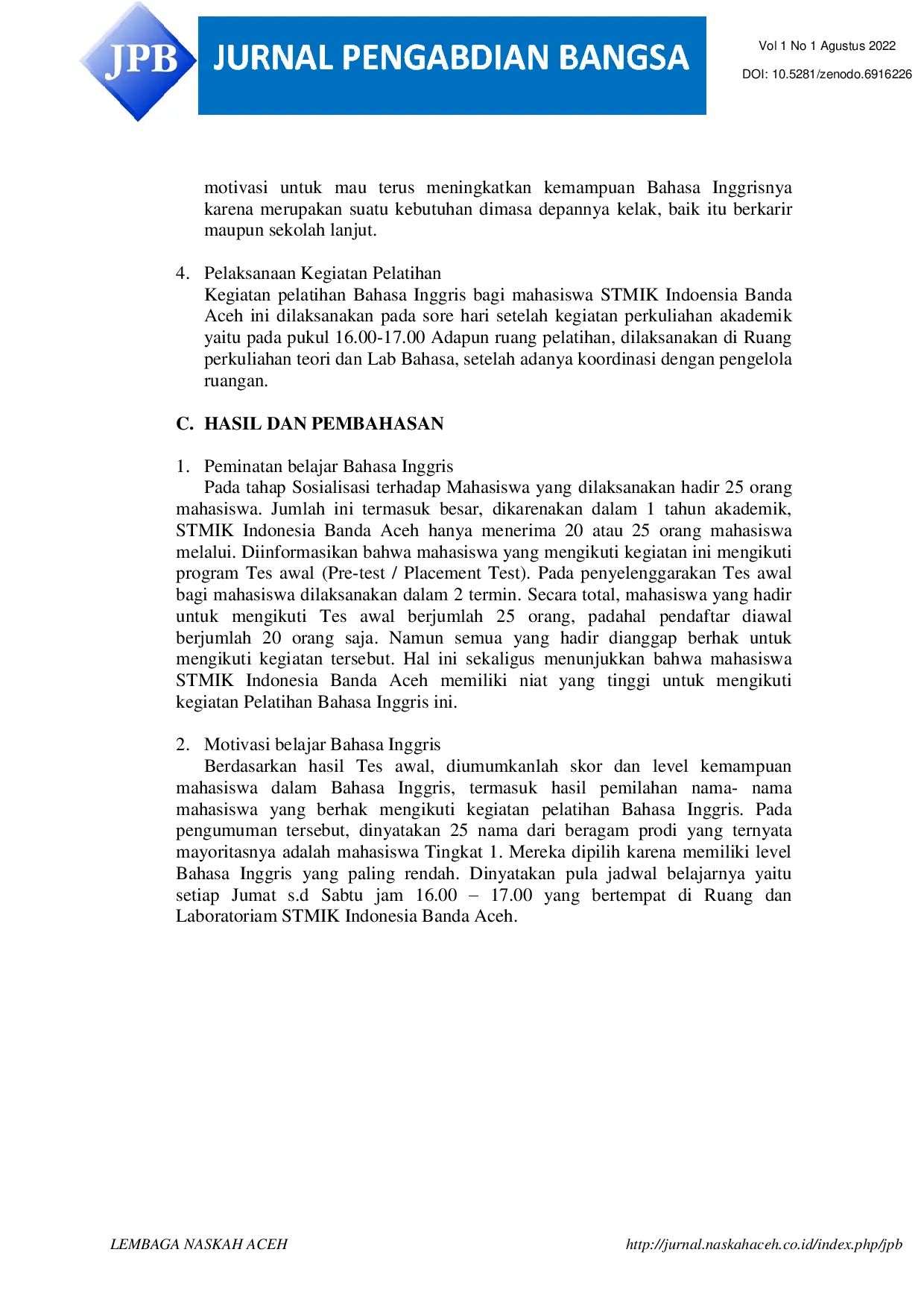 juris Pelatihan Mahir Berbicara Bahasa Inggris Harian