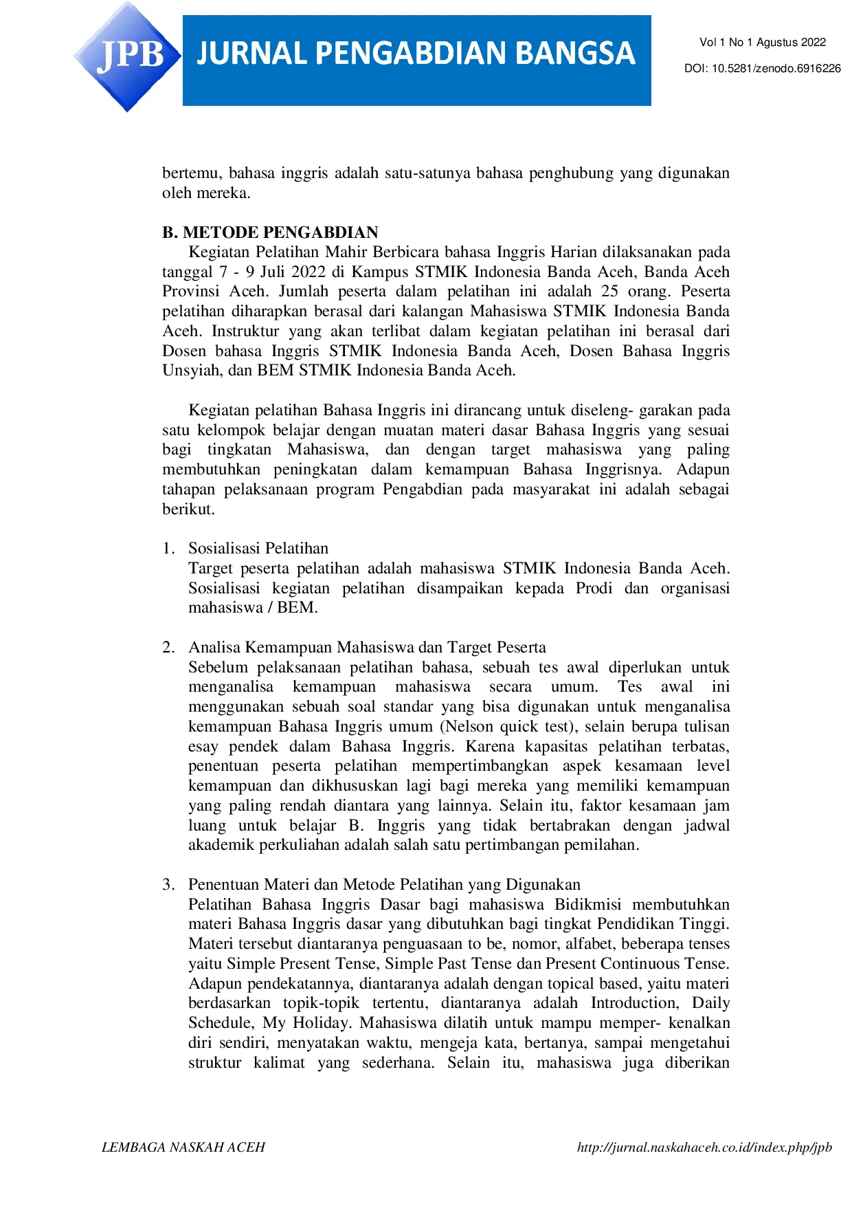 juris Pelatihan Mahir Berbicara Bahasa Inggris Harian