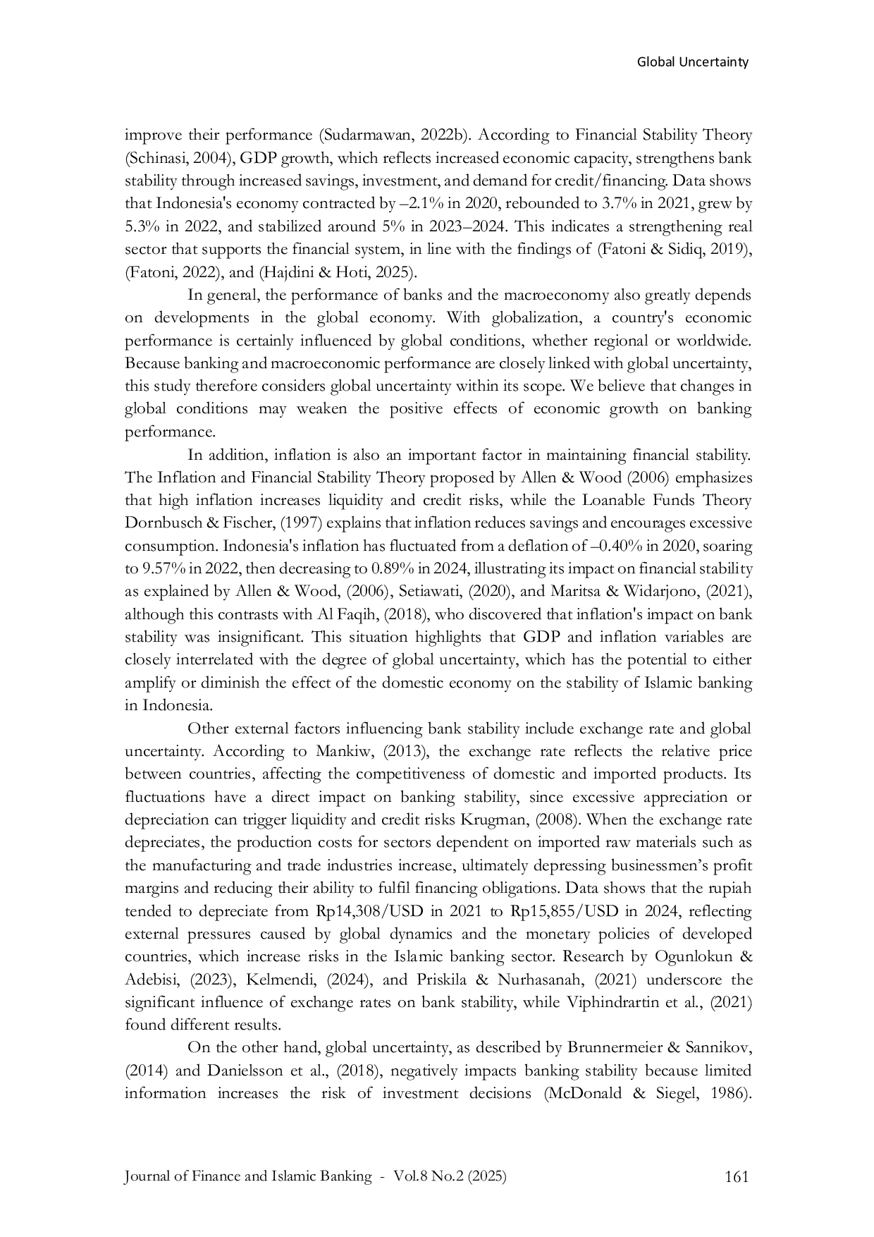 JURIS Global Uncertainty in Moderating Macroeconomics on Banking Stability in Islamic Commercial Banks in Indonesia