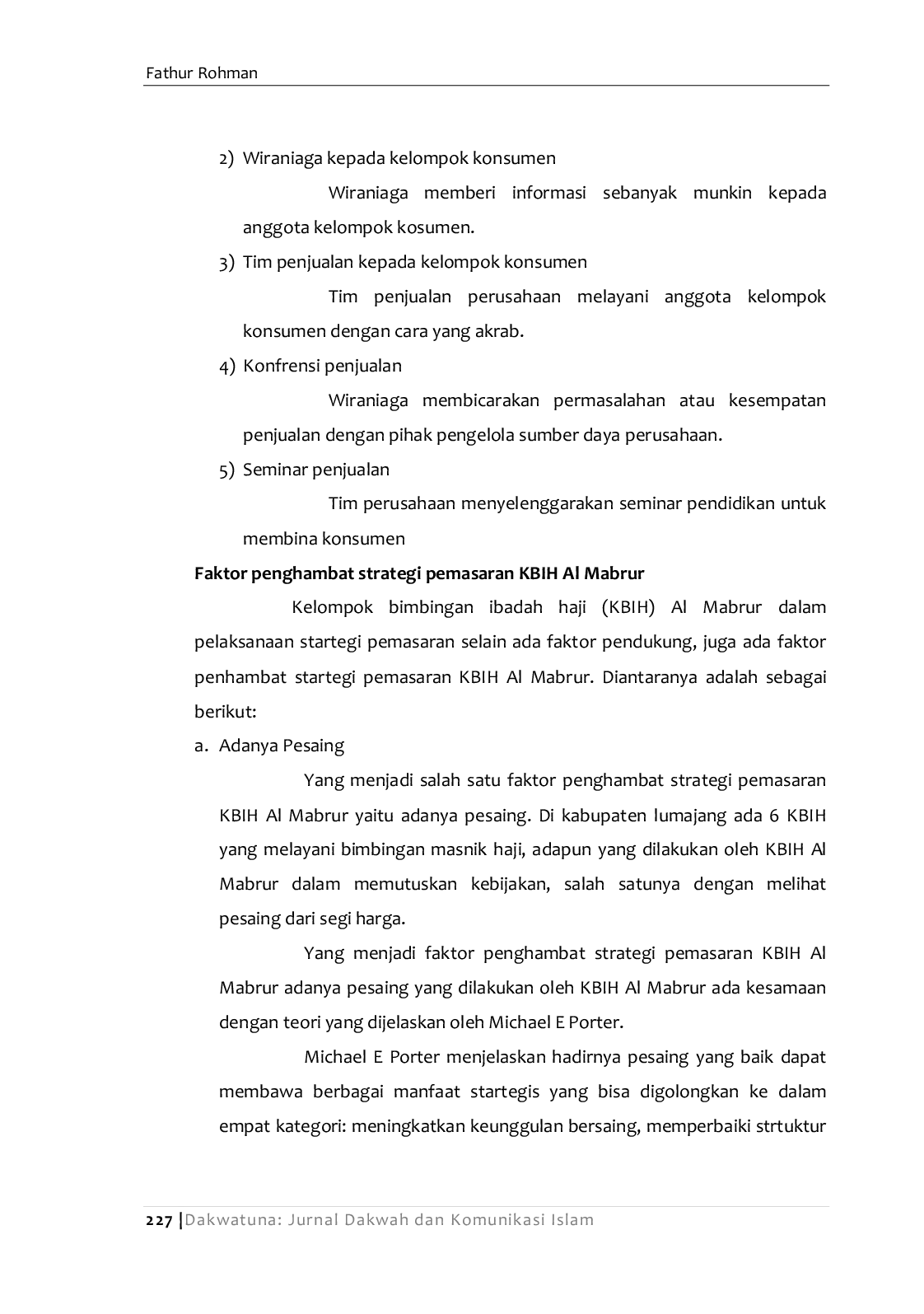 JURIS Strategi Pemasaran Kelompok Bimbingan Ibadah Haji Dan Umroh Al Mabrur Lumajang