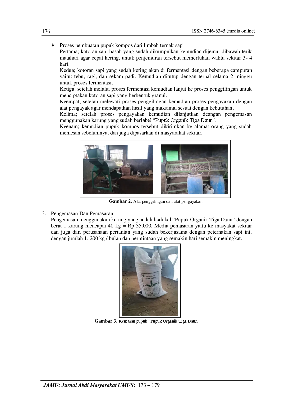 JURIS Pengelolaan Limbah Ternak Sapi menjadi Pupuk Kompos di Desa Banjaratma Kecamatan Bulakamba Kabupaten Brebes