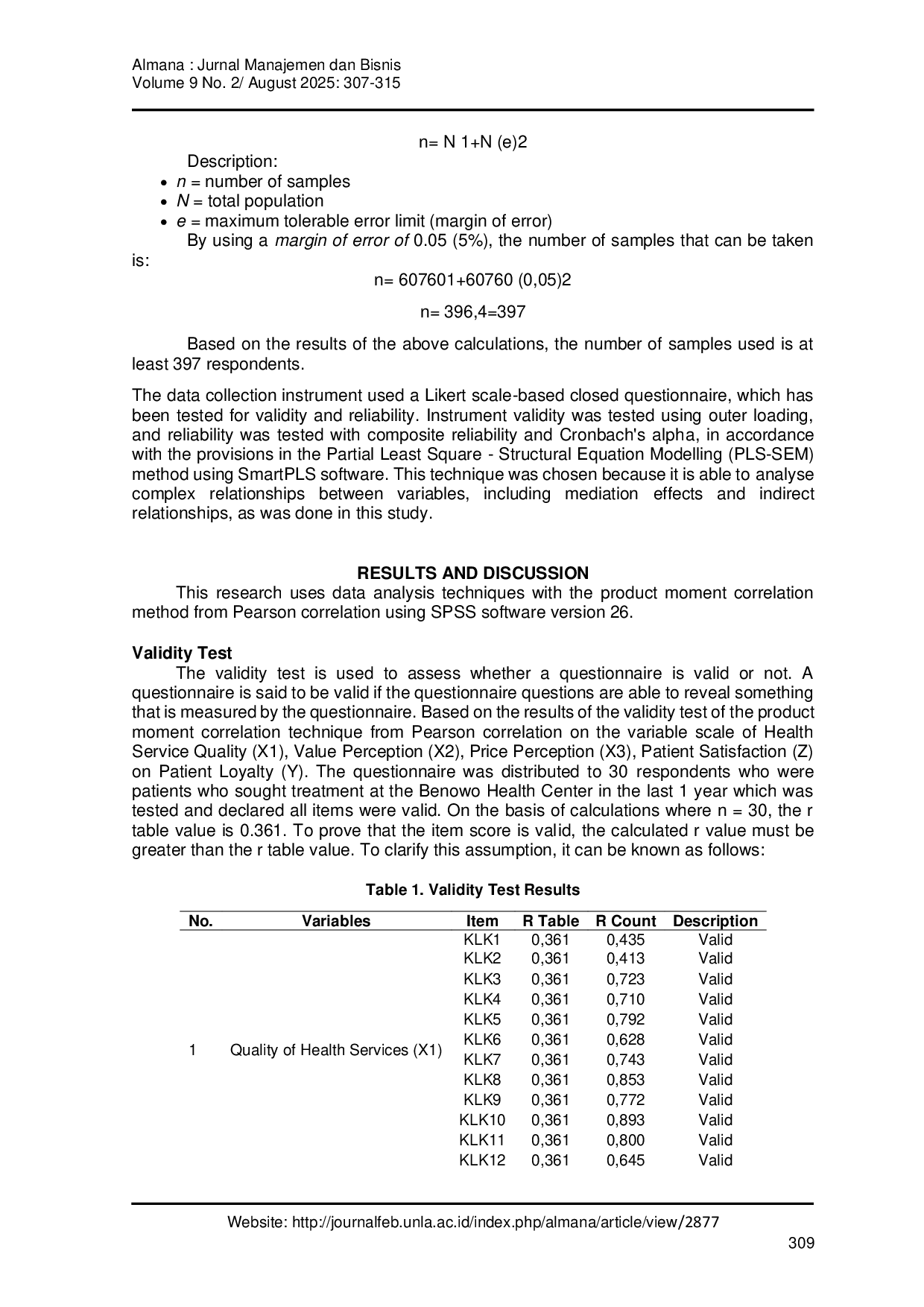 JURIS The Effect of Hospital Service Quality Perceived Value and Perceived Price on Patient Loyalty and Patient Satisfaction