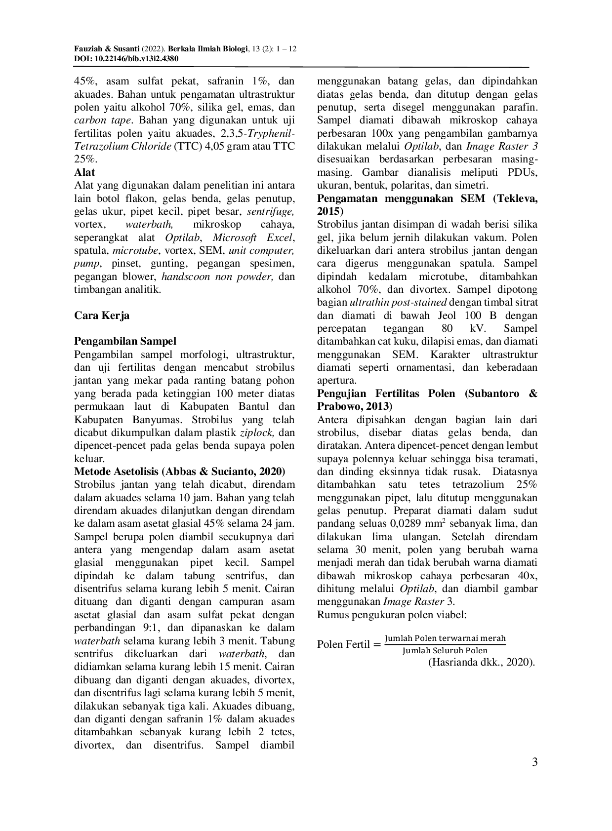 JURIS Morphological Characterization Ultrastructure and Fertility Test of Melinjo Gnetum gnemon L Pollen