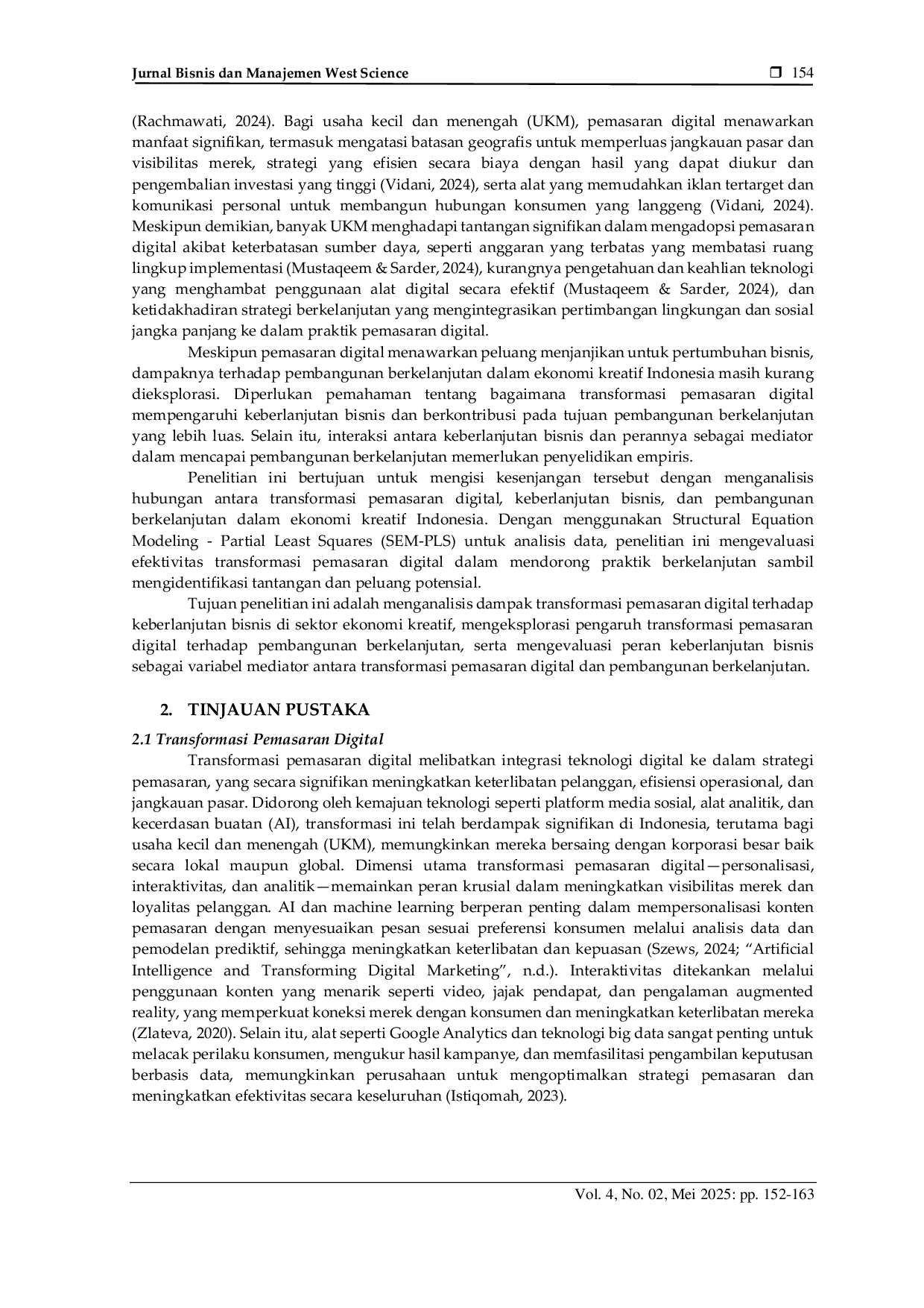 JURIS Transformasi Manajemen Pemasaran di Era Ekonomi Digital dan Implikasinya terhadap Pembangunan Berkelanjutan