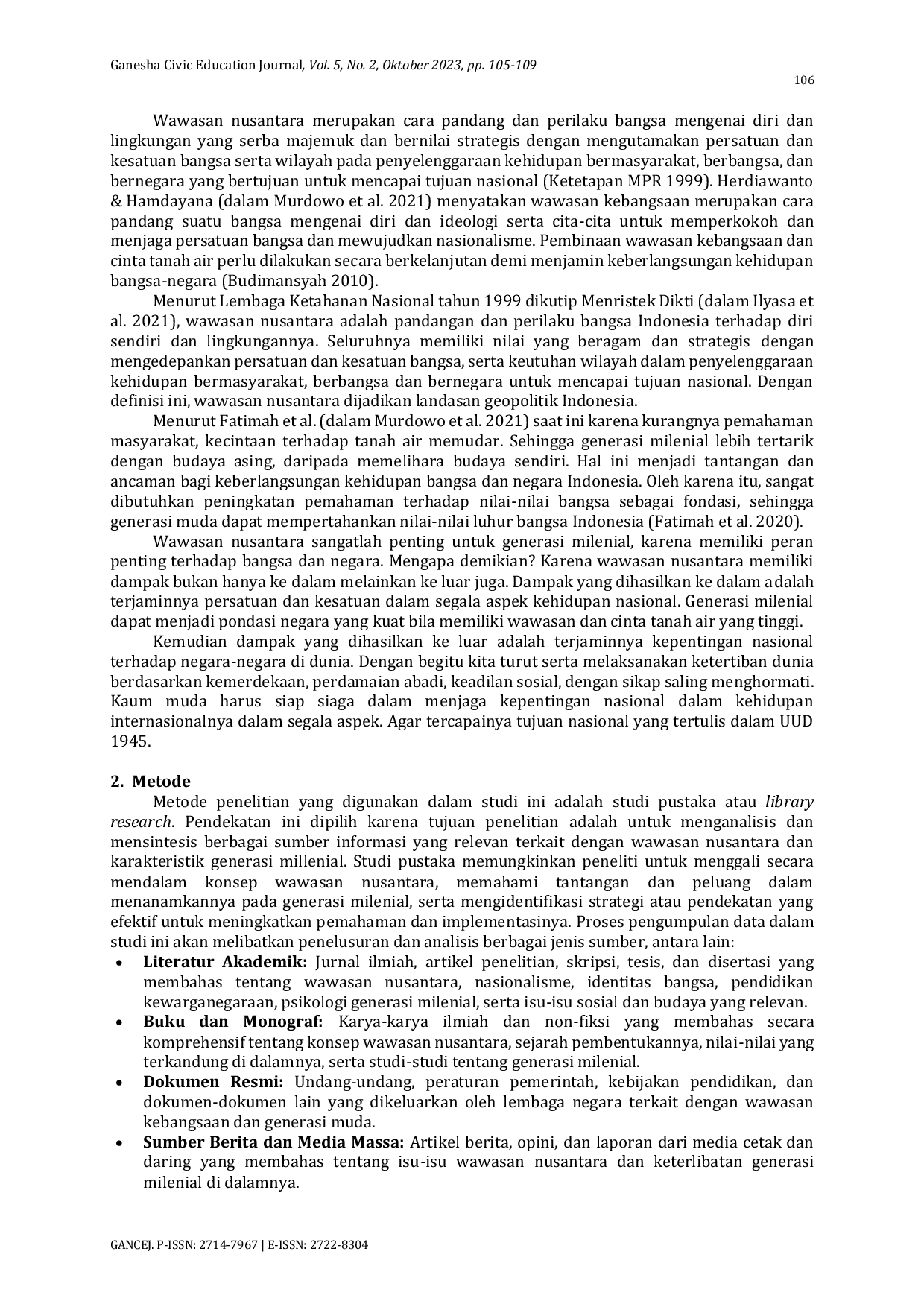 JURIS Meningkatkan Wawasan Nusantara pada Kalangan Milenial