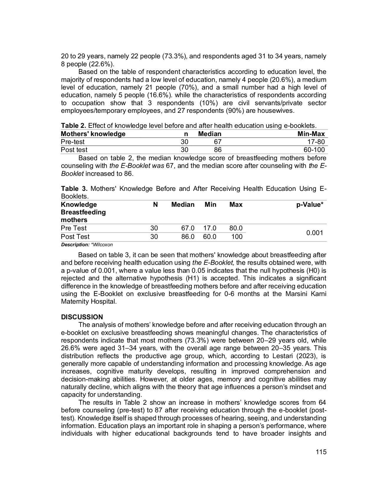 JURIS The Effect of Counseling Using E Booklets on The Knowledge of Mothers with Infants Aged 0 6 Months about Exclusive Breastfeeding
