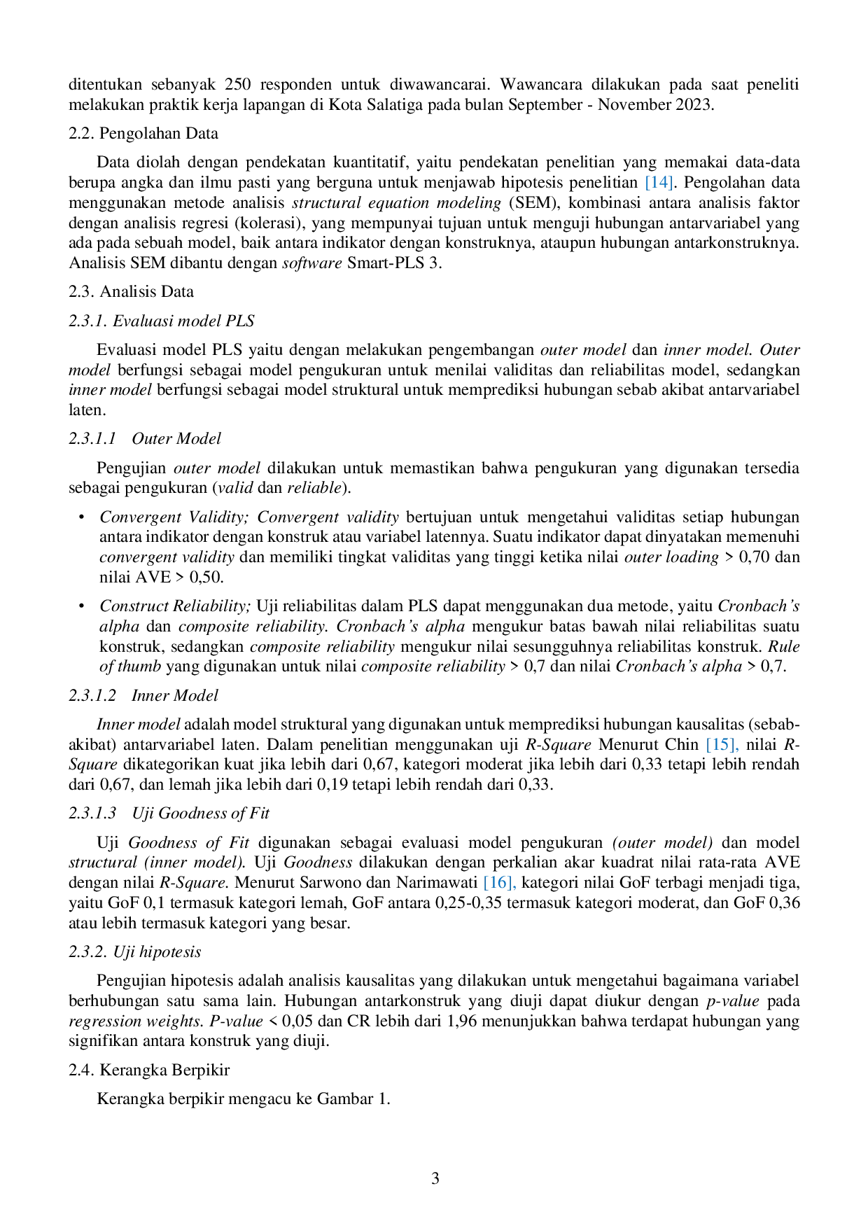 JURIS Analisis Structural Equation Modeling Faktor Faktor yang Mempengaruhi Minat Jalan Kaki Masyarakat Kota Salatiga