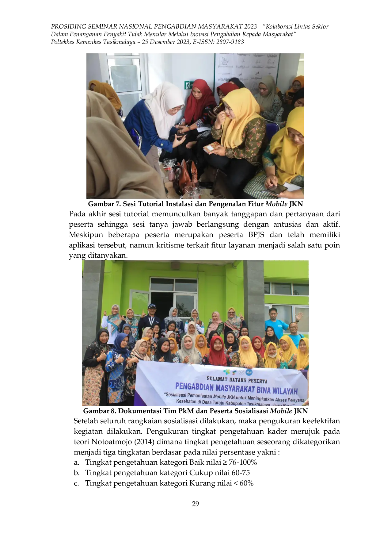JURIS Sosialisasi Pemanfaatan Mobile JKN untuk Meningkatkan Akses Pelayanan Kesehatan di Kecamatan Taraju Kabupaten Tasikmalaya Jawa Barat