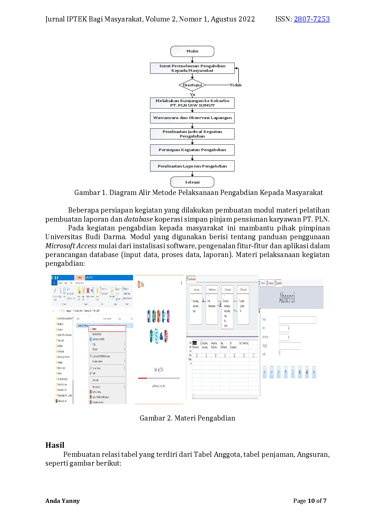 juris Pelatihan Pembuatan Database Simpan Pinjam Pensiunan Kokarlin PLN Sumut Menggunakan Microsoft Access