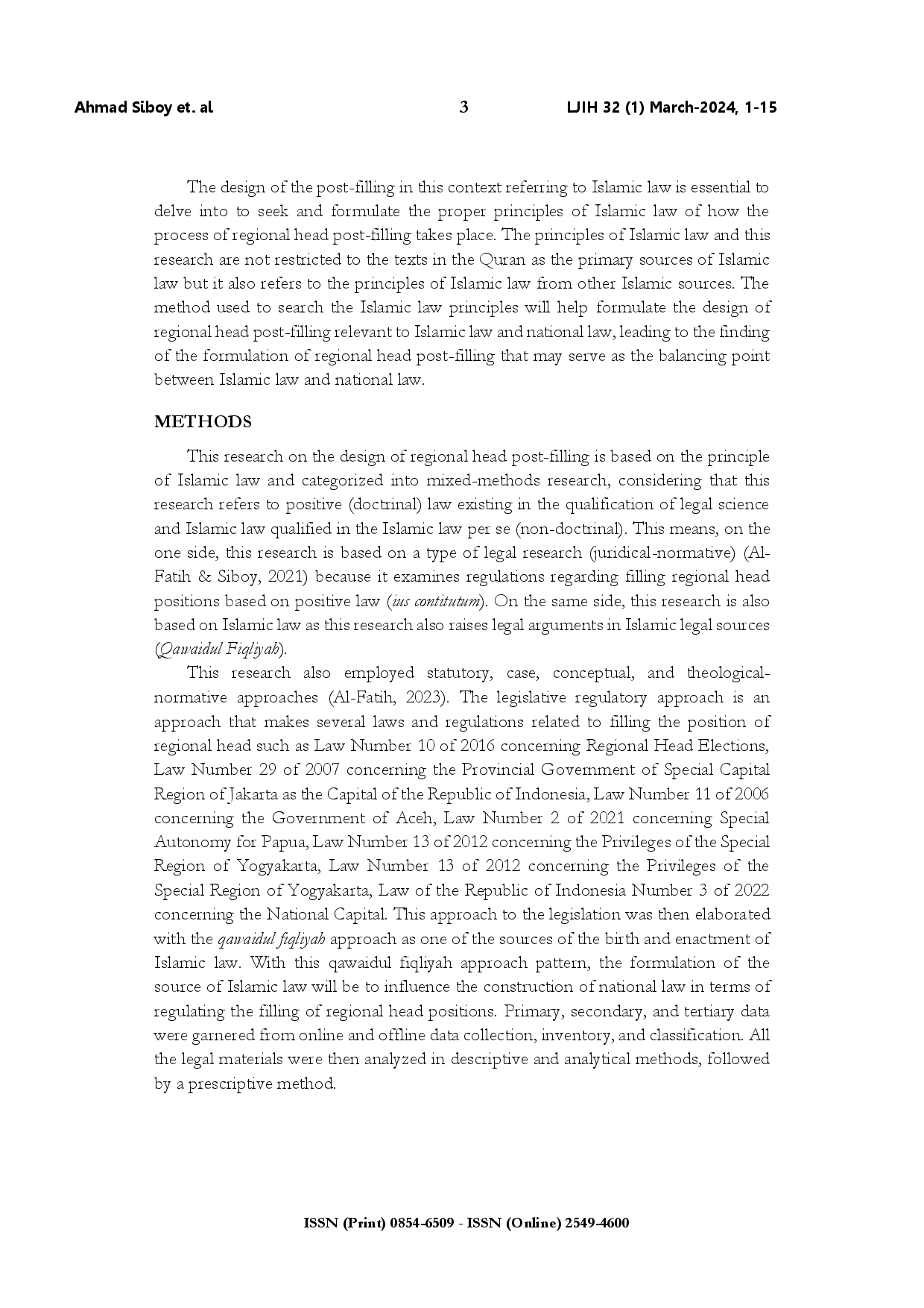 juris The Islamic Law based design of regional head post filling