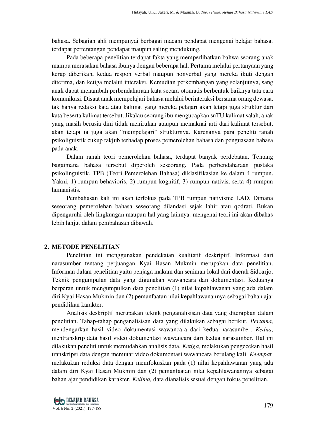 JURIS Teori Pemerolehan Bahasa Nativisme LAD