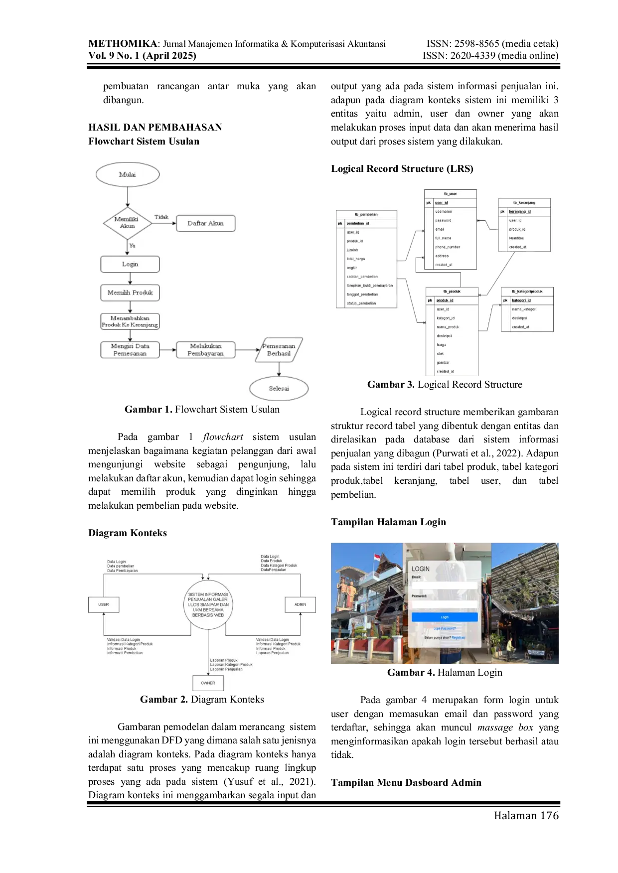 JURIS Perancangan Sistem Informasi Penjualan pada Galeri Ulos Sianipar dan UKM Bersama Berbasis Web