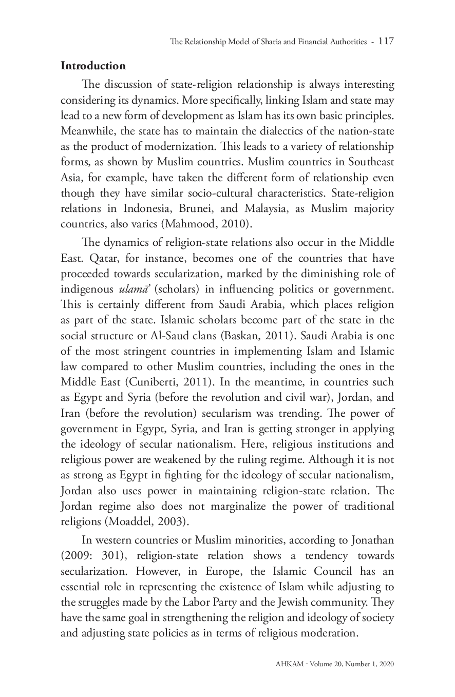 JURIS The Relationship Model of Sharia and Financial Authorities
