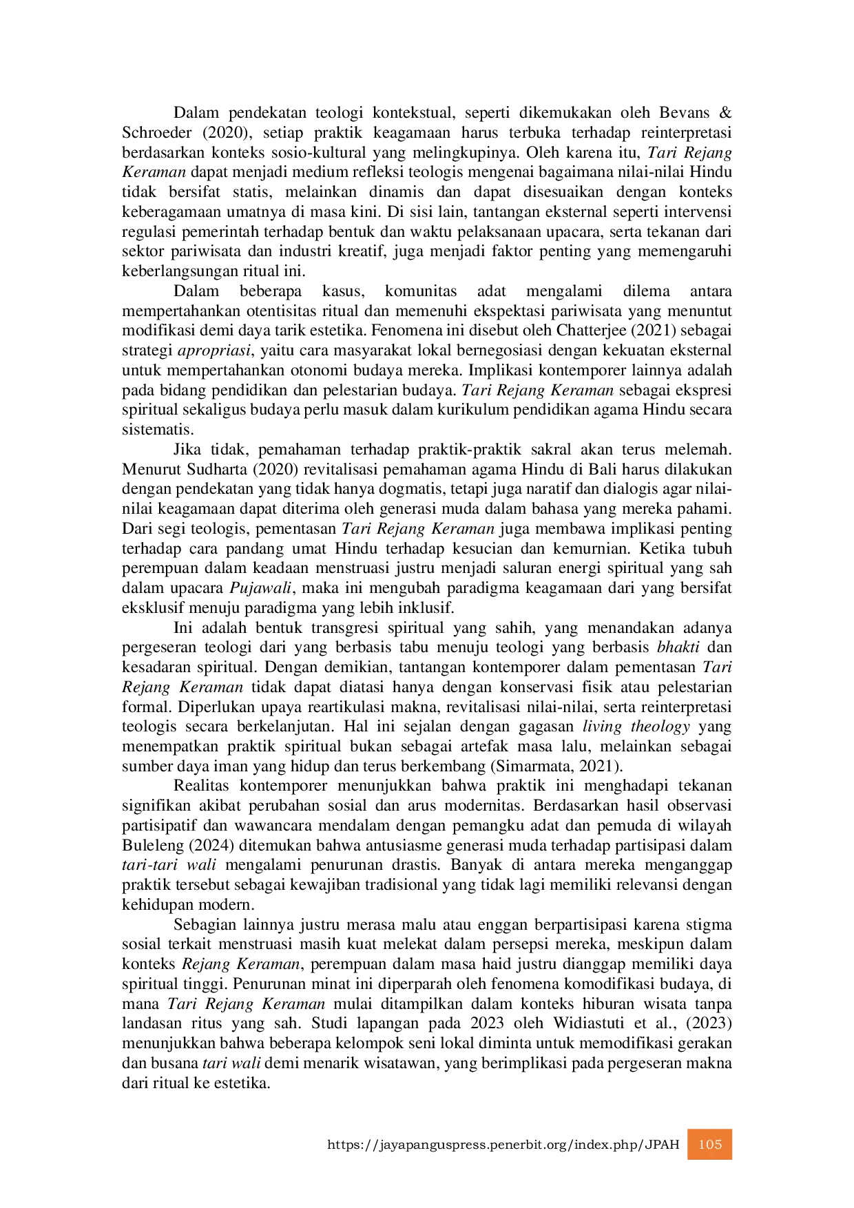 JURIS Teologi Kontekstual dalam Ekspresi Sakral Tari Rejang Keraman di Bali