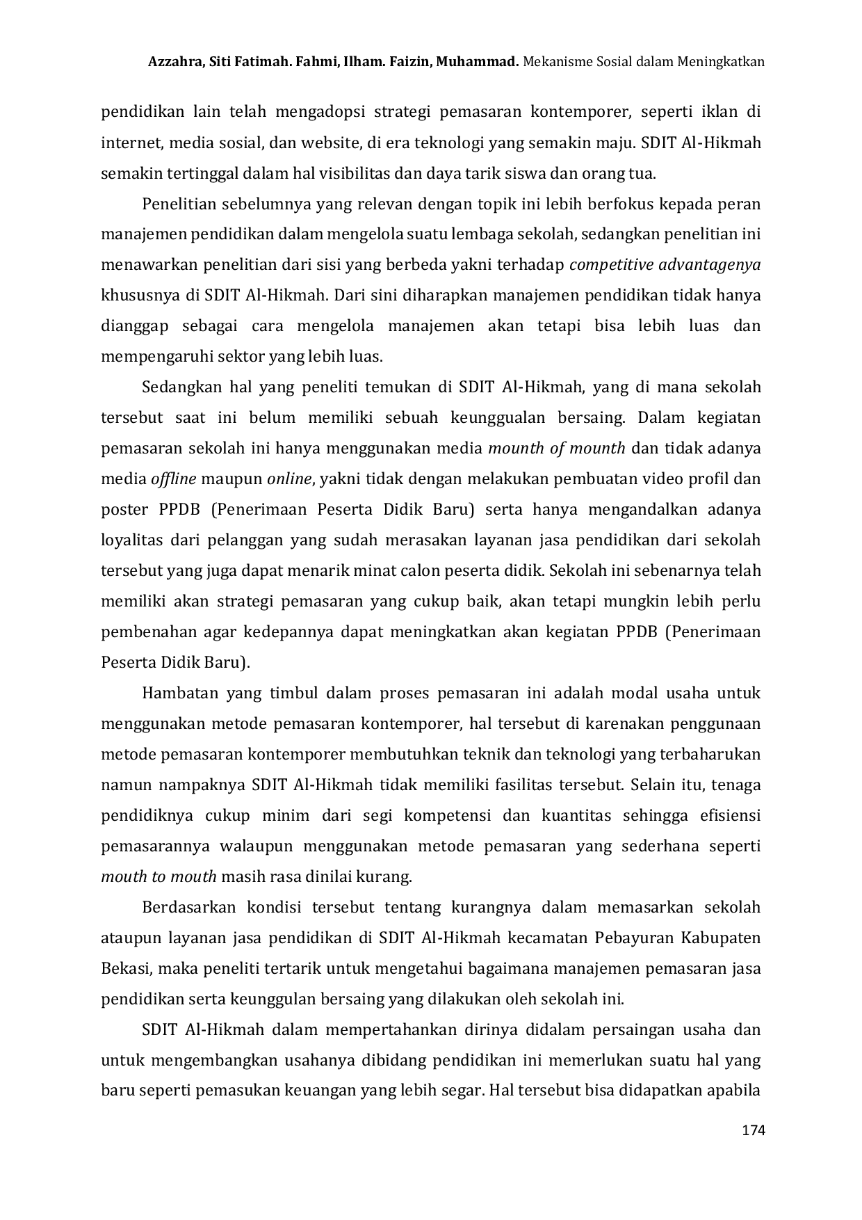 JURIS Mekanisme Sosial dalam Meningkatkan Keunggulan Berkompetitif melalui Manajerialisasi Pasar di Bidang Pendidikan