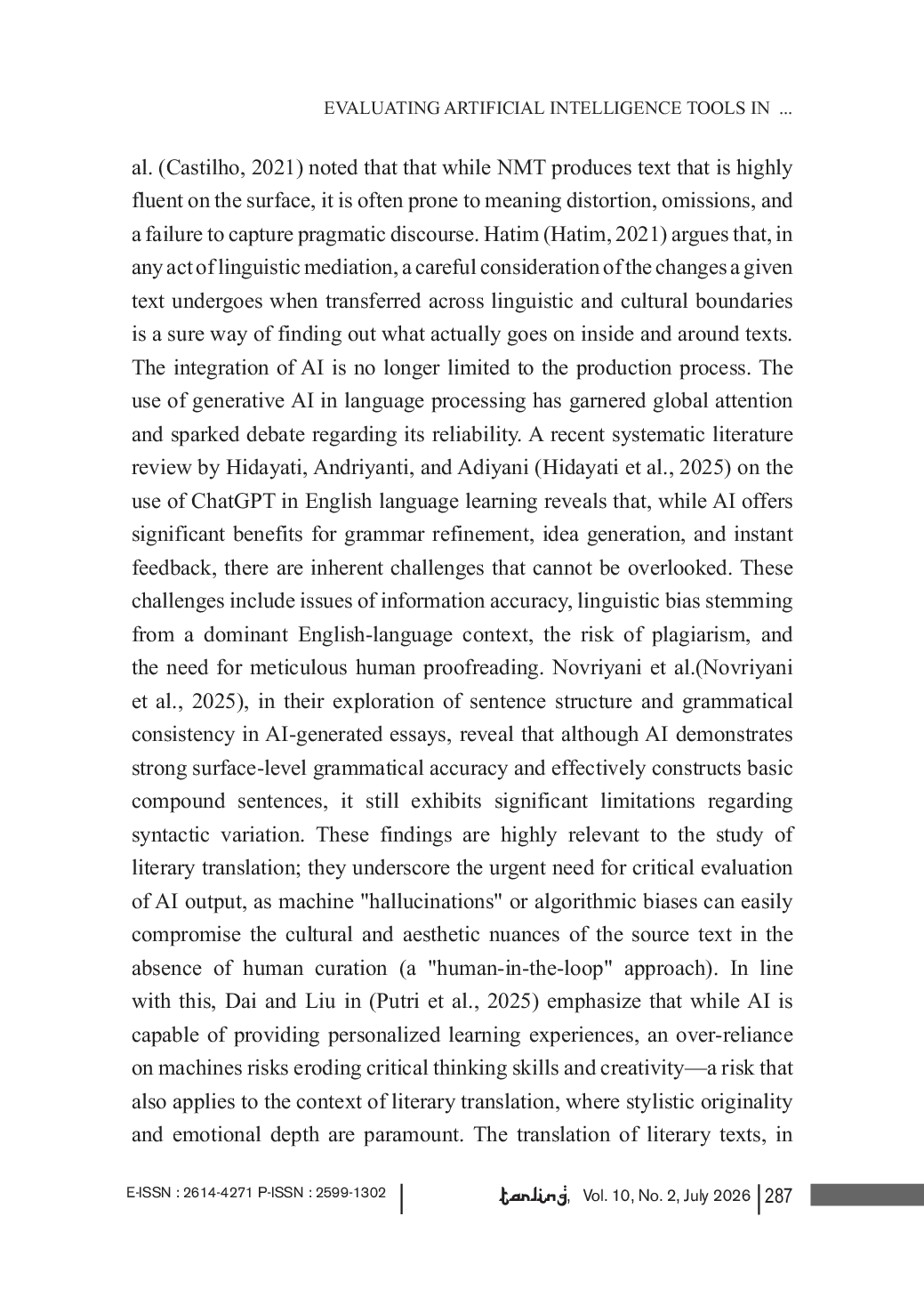 JURIS Evaluating Artificial Intelligence Tools in Identifying Translation Techniques in Literary Texts