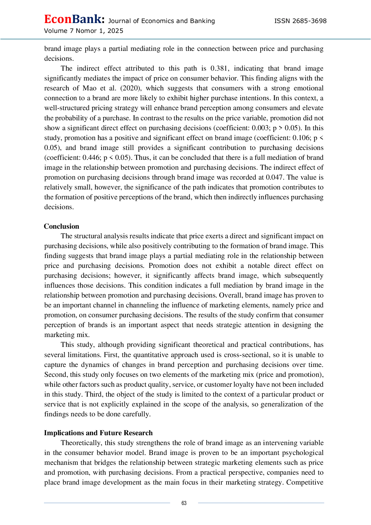 JURIS Building Brand Image Through Price An Effective Strategy To Enhance Purchasing Decisions