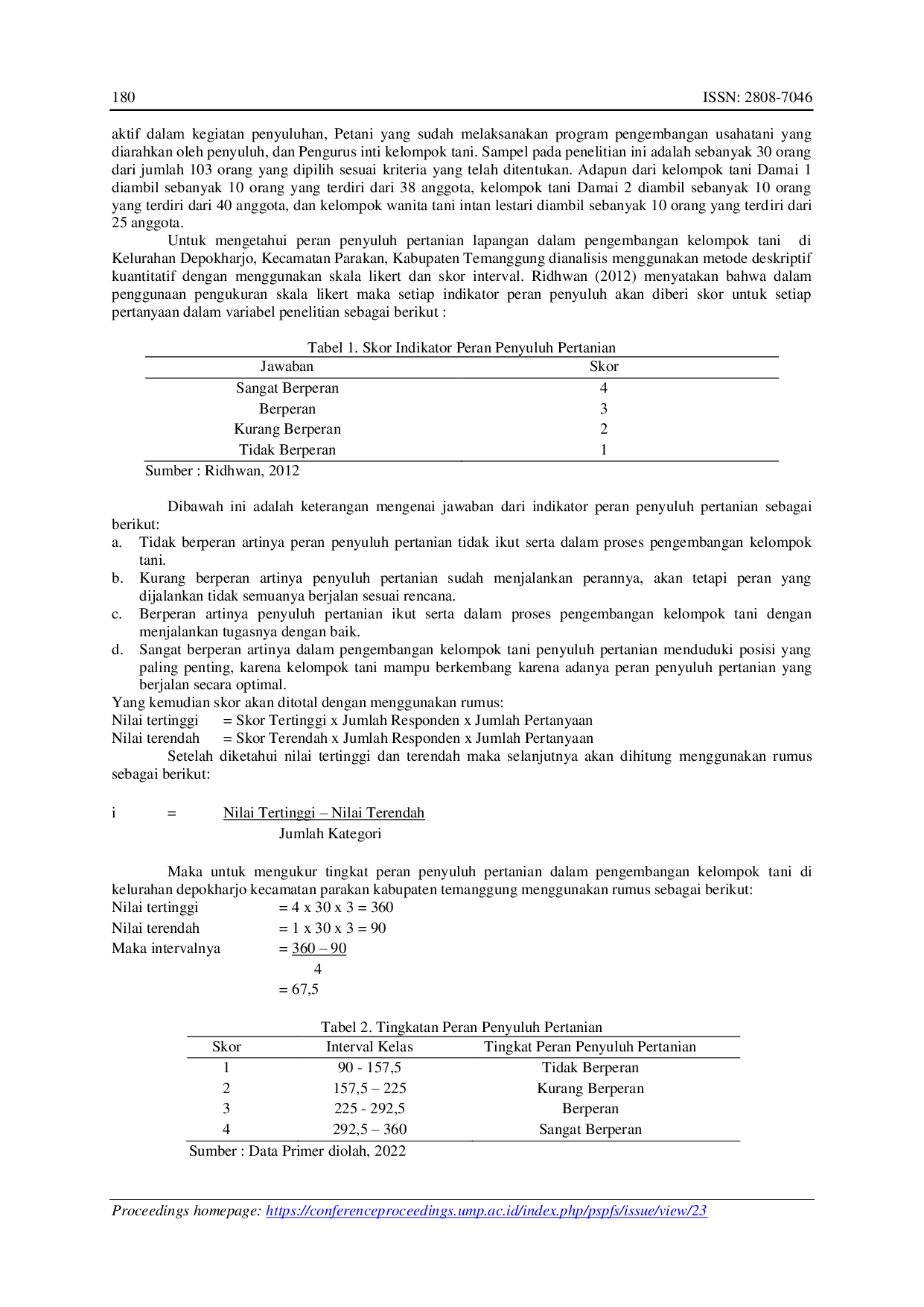 JURIS Peran Penyuluh Pertanian Lapangan dalam Pengembangan Kelompok Tani di Kelurahan Depokharjo Kecamatan Parakan Kabupaten Temanggung