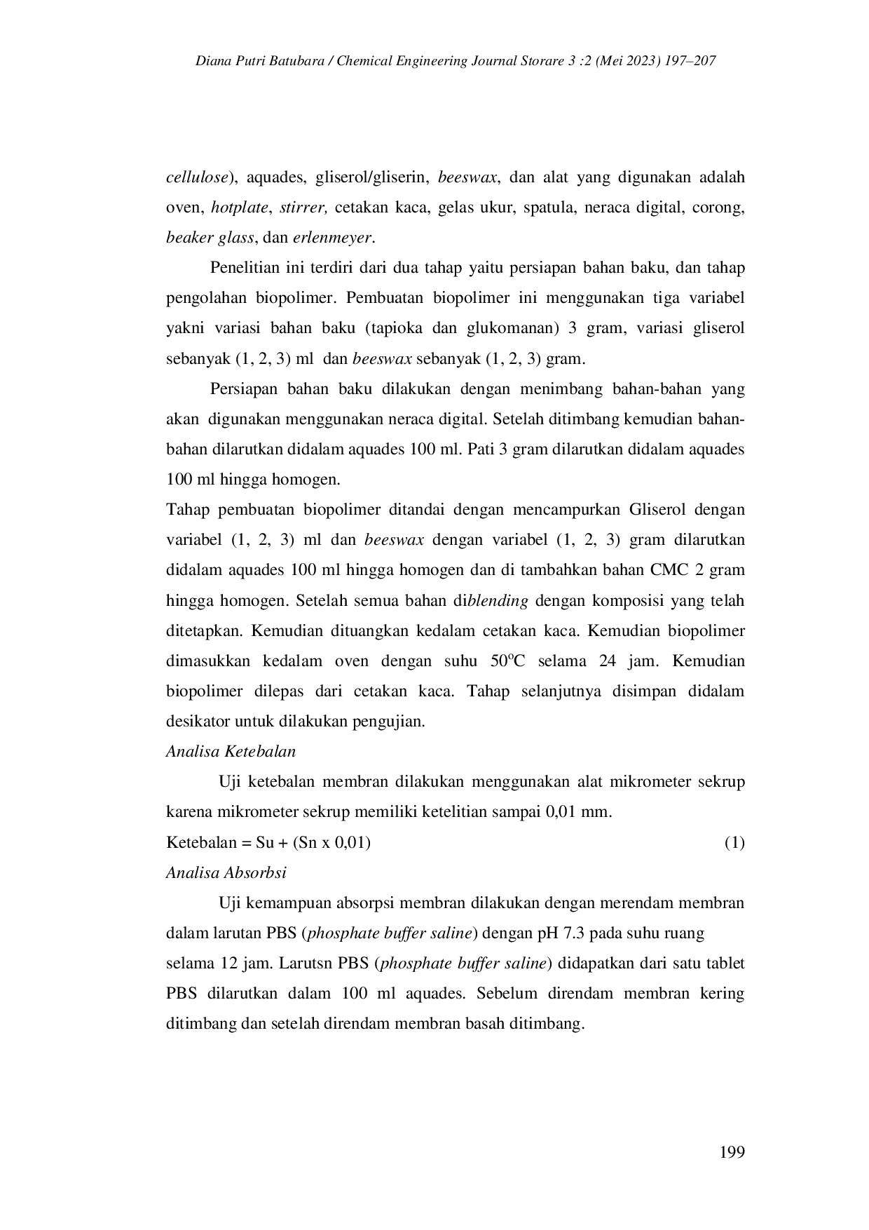 JURIS Perbandingan Biopolimer Berbasis Pati Glukomanan Dan Tapioka Sebagai Plastik Ramah Lingkungan Dengan Penambahan Beeswax Dan Gliserol