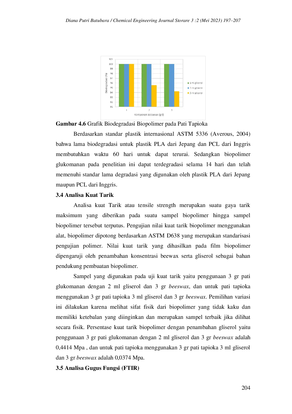 JURIS Perbandingan Biopolimer Berbasis Pati Glukomanan Dan Tapioka Sebagai Plastik Ramah Lingkungan Dengan Penambahan Beeswax Dan Gliserol