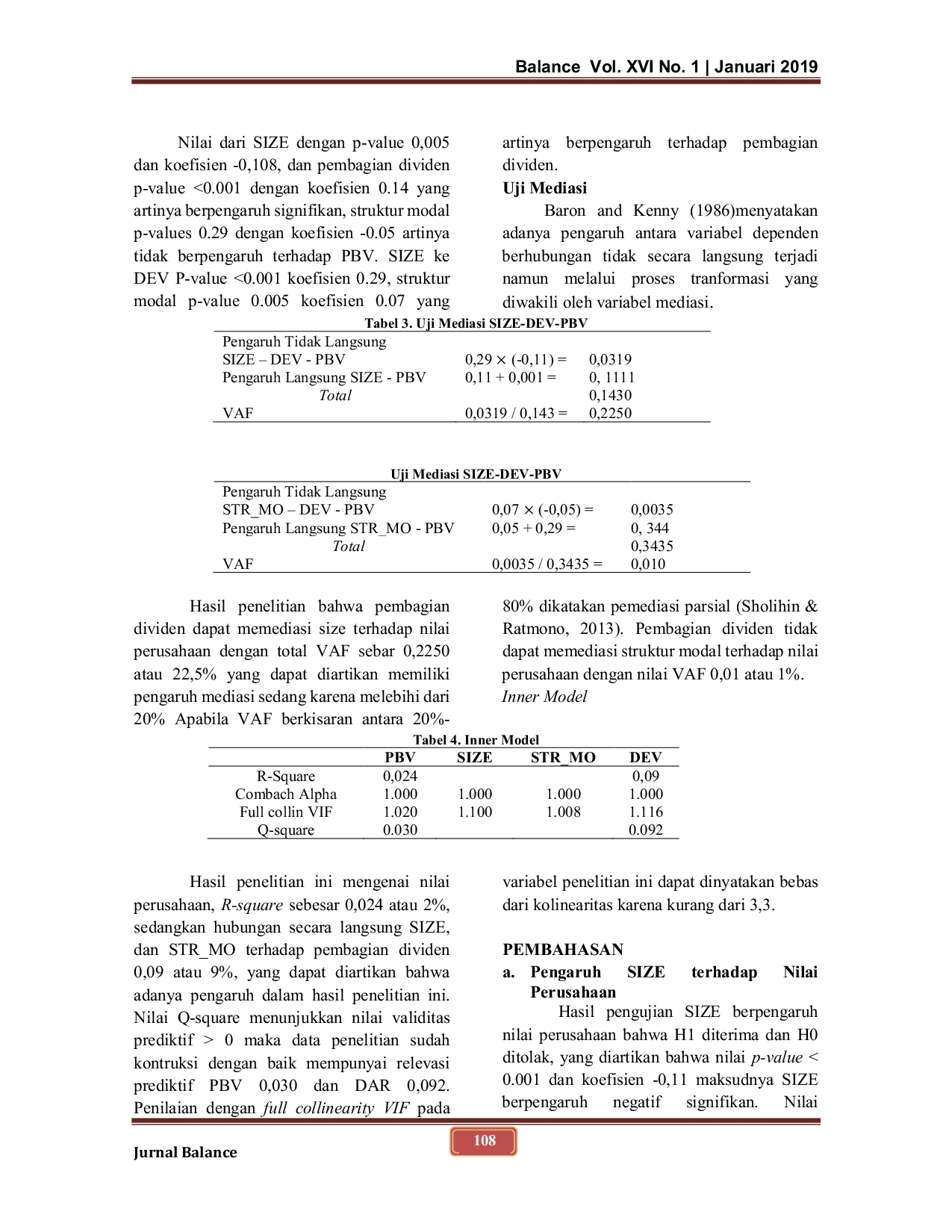 JURIS Pengaruh Ukuran Perusahaan Size Dan Struktur Modal Terhadap Nilai Perusahaan