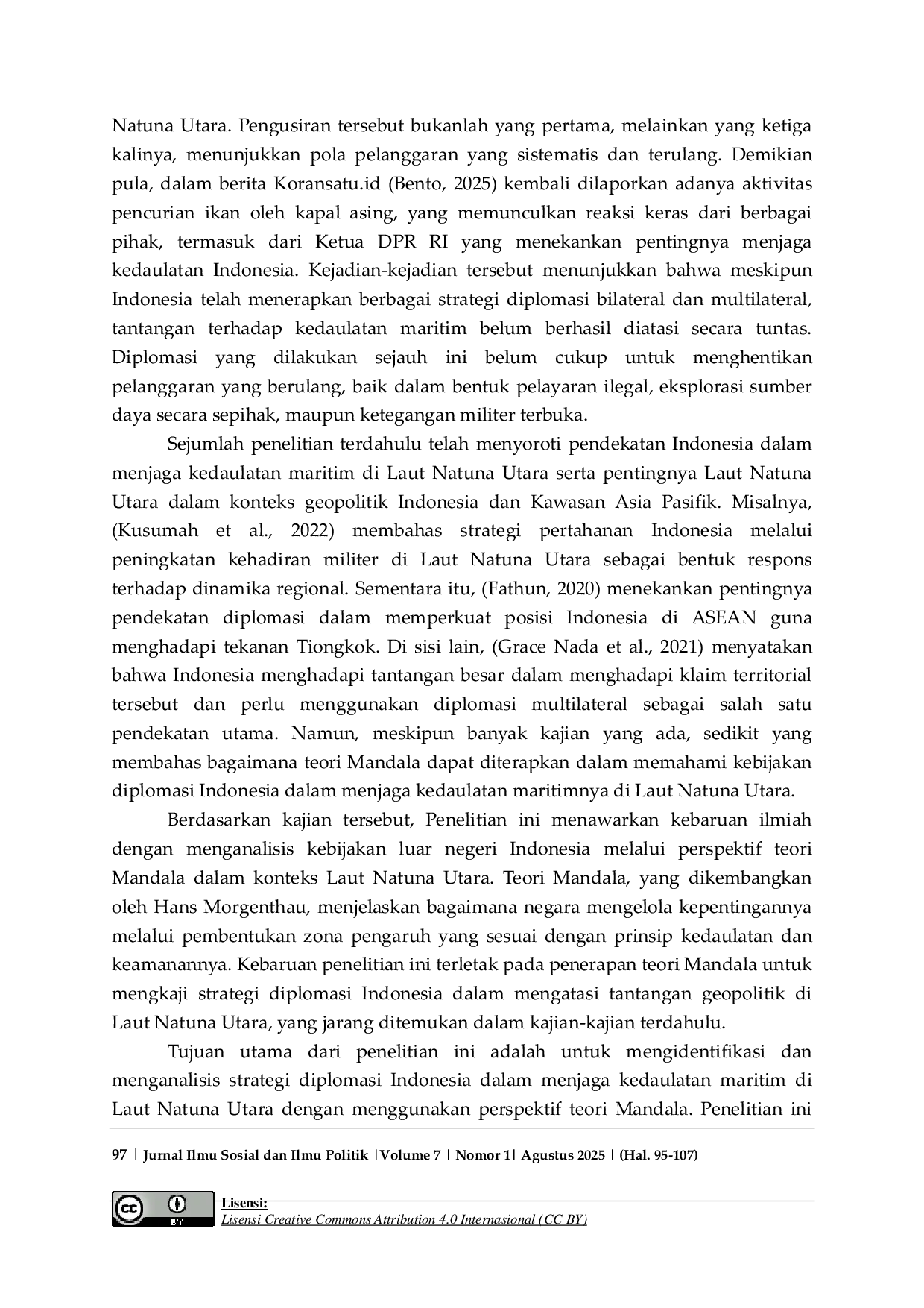 JURIS Strategi Diplomasi Indonesia Dalam Menjaga Kedaulatan Maritim di Laut Natuna Utara Perspekstif Teori Mandala