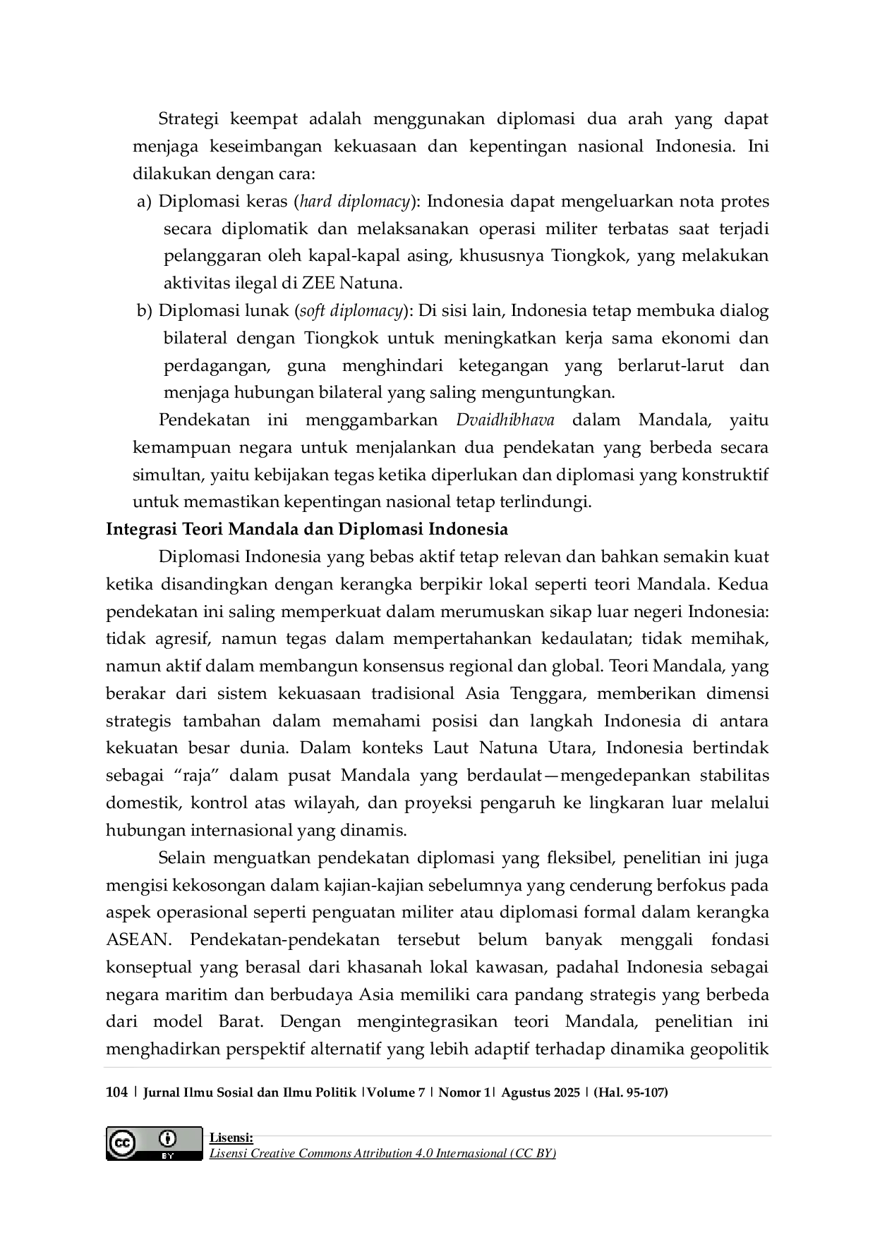 JURIS Strategi Diplomasi Indonesia Dalam Menjaga Kedaulatan Maritim di Laut Natuna Utara Perspekstif Teori Mandala