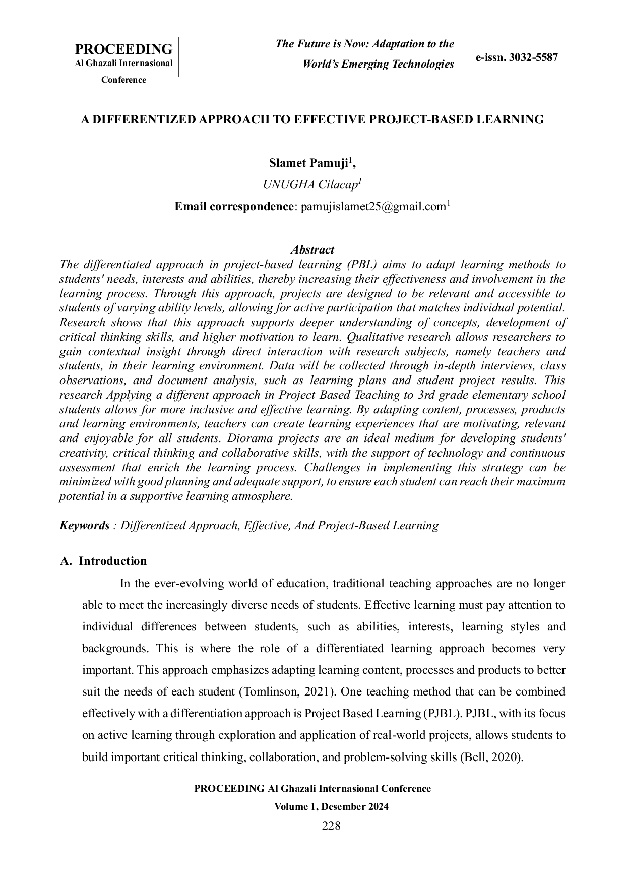 JURIS A Differentized Approach to Effective Project Based Learning