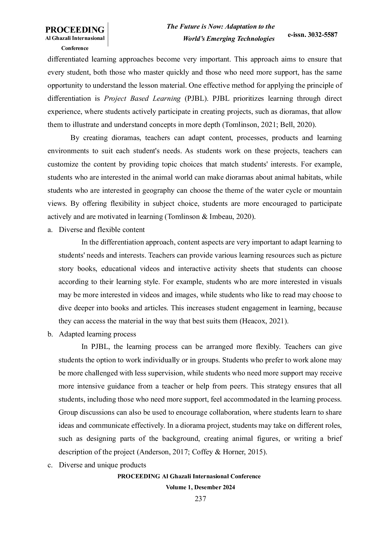 JURIS A Differentized Approach to Effective Project Based Learning