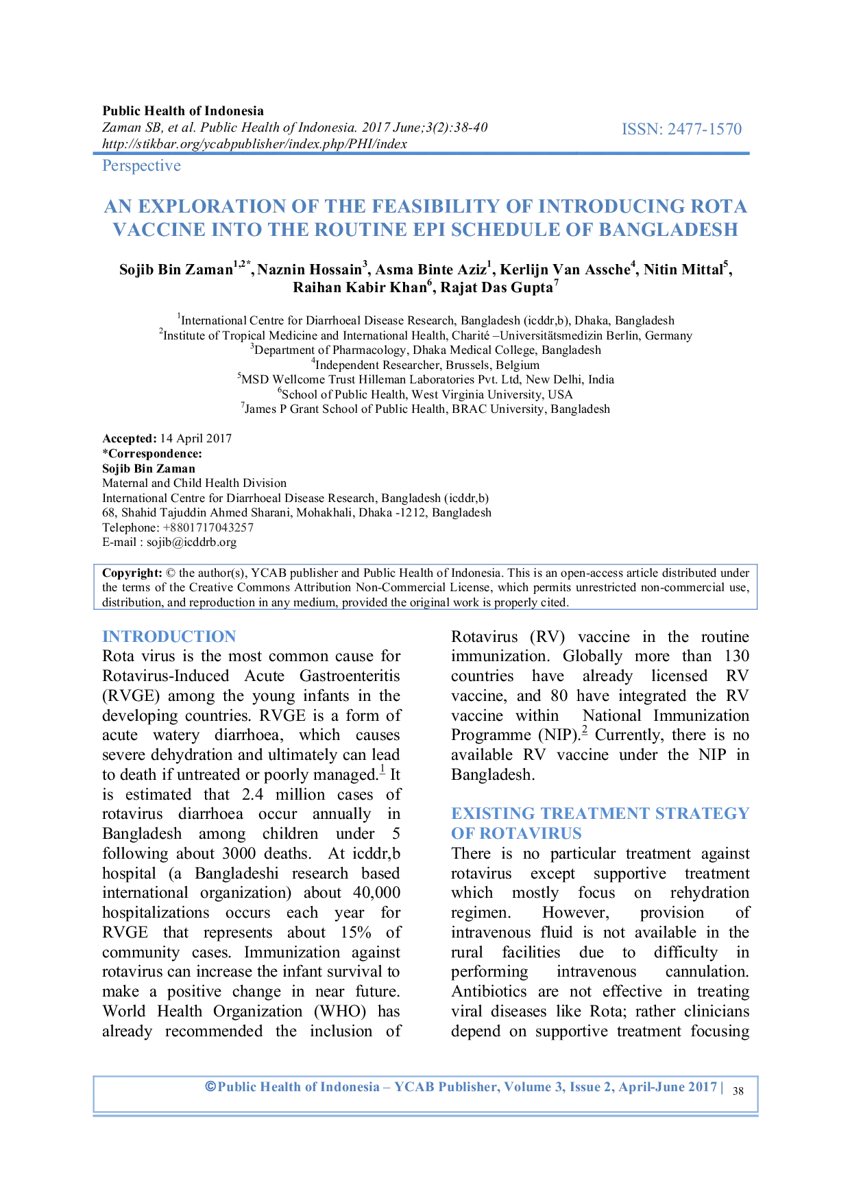 JURIS Explorasi Kelayakan Pengenalan Vaksin Rota ke dalam Jadwal EPI Rutin Bangladesh