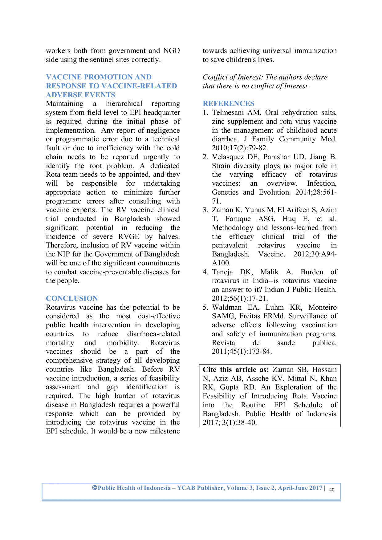 JURIS Explorasi Kelayakan Pengenalan Vaksin Rota ke dalam Jadwal EPI Rutin Bangladesh