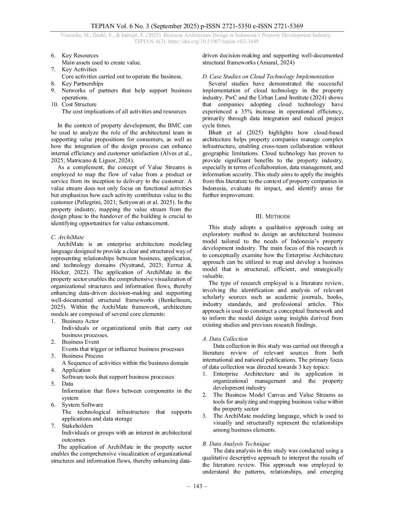 JURIS Business Architecture Design in Indonesia s Property Development Industry