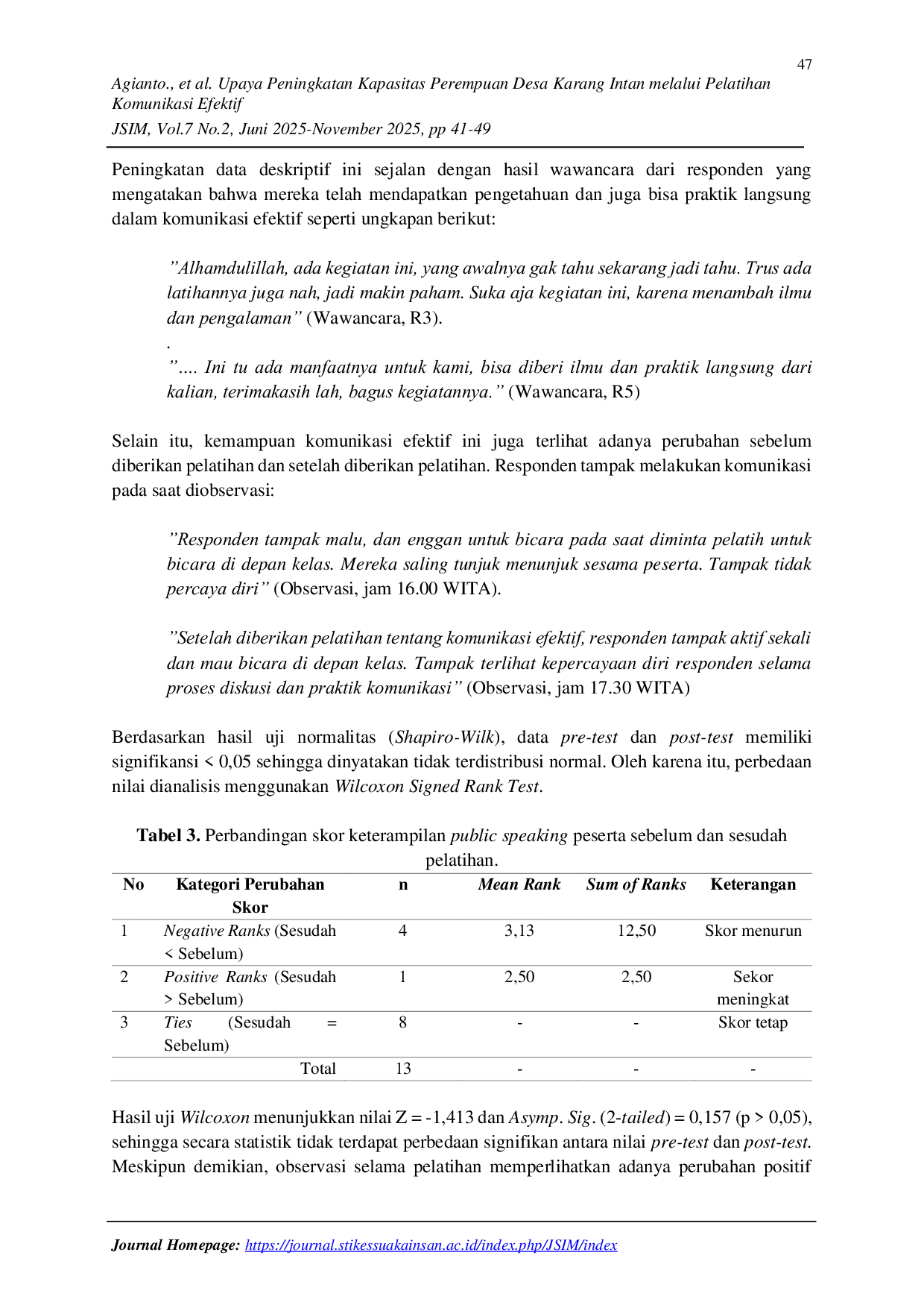 JURIS Upaya Peningkatan Kapasitas Perempuan Desa Karang Intan melalui Pelatihan Komunikasi Efektif