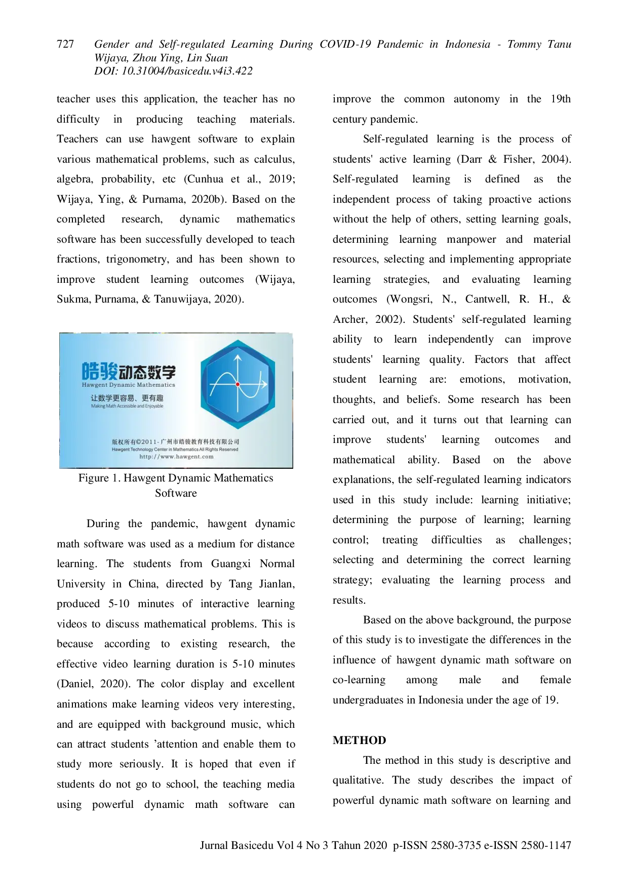 JURIS Gender and Self Regulated Learning During COVID 19 Pandemic in Indonesia