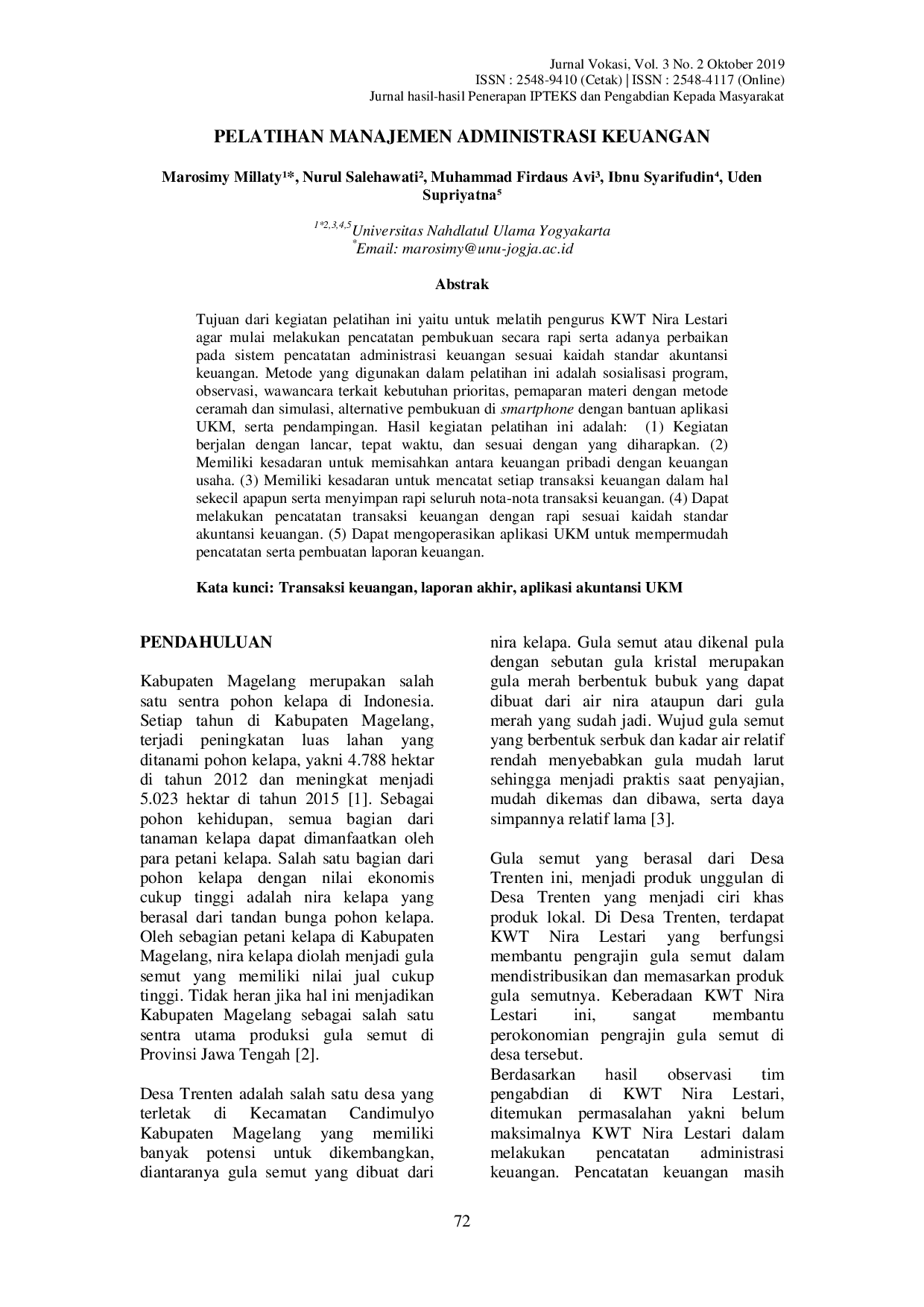 JURIS Pelatihan Manajemen Administrasi Keuangan