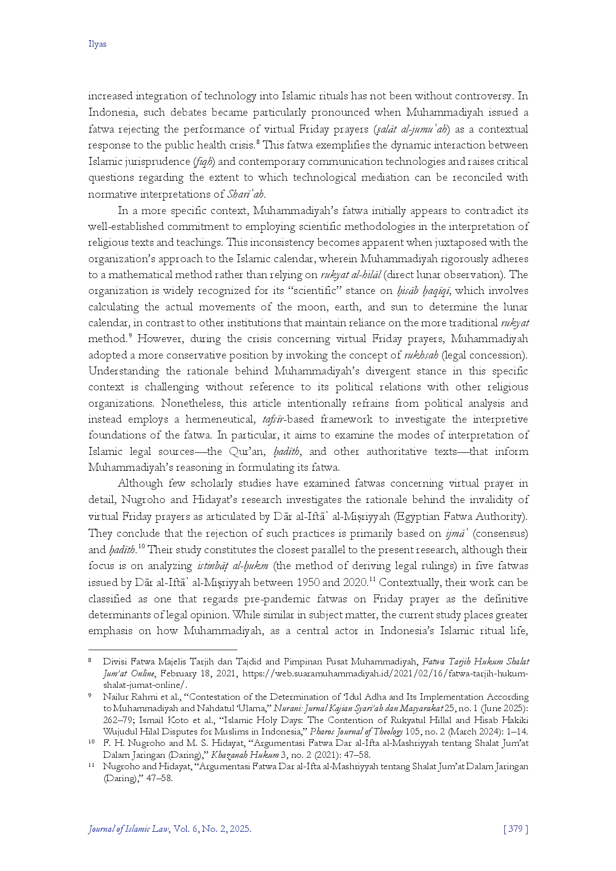 juris Jurisprudential Interpretation and Digital Worship A Critical Study of the Muhammadiyah Fatwa on Virtual Friday Prayers