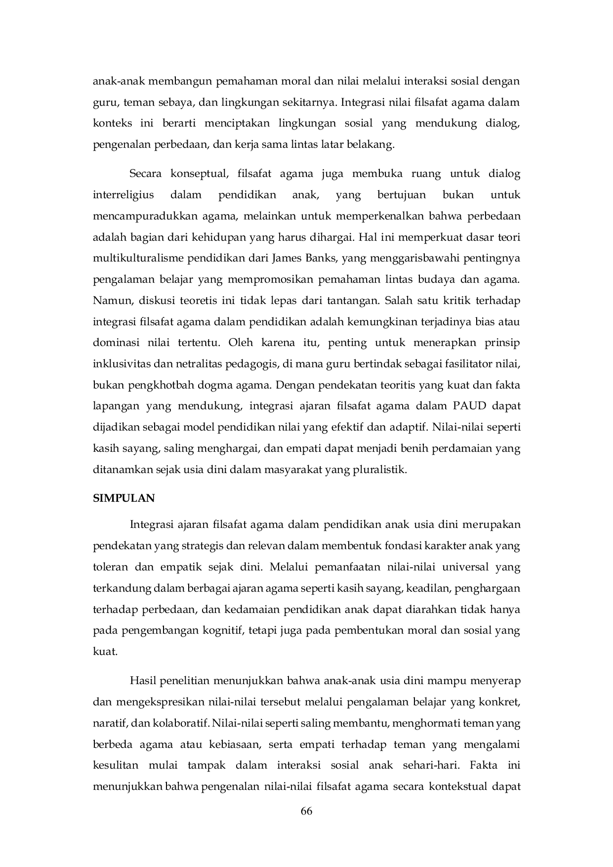 JURIS Integrasi Ajaran Filsafat Agama Dalam Pendidikan Anak Usia Dini Untuk Meningkatkan Toleransi Dan Empati