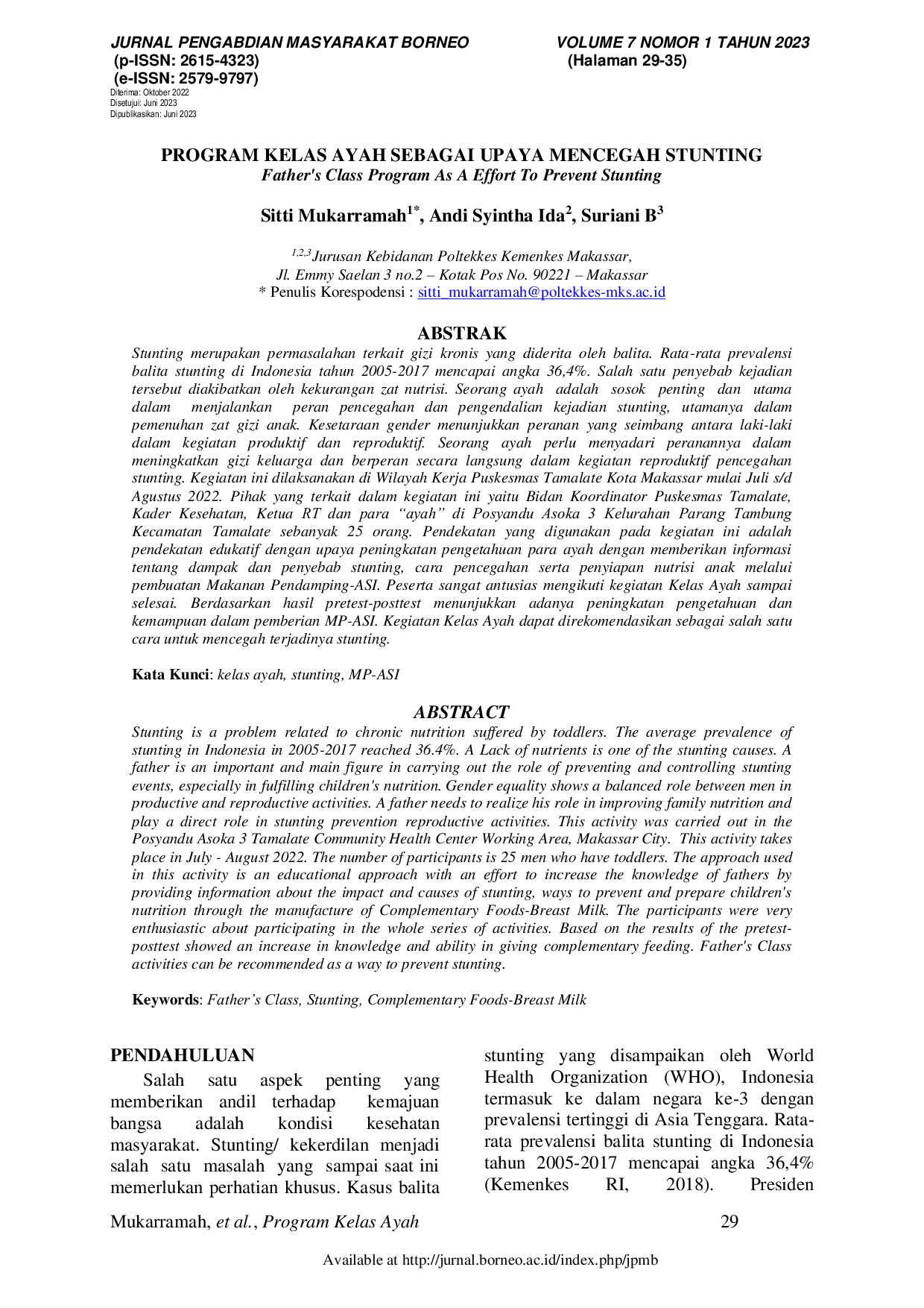 JURIS Program Kelas Ayah Sebagai Upaya Mencegah Stunting