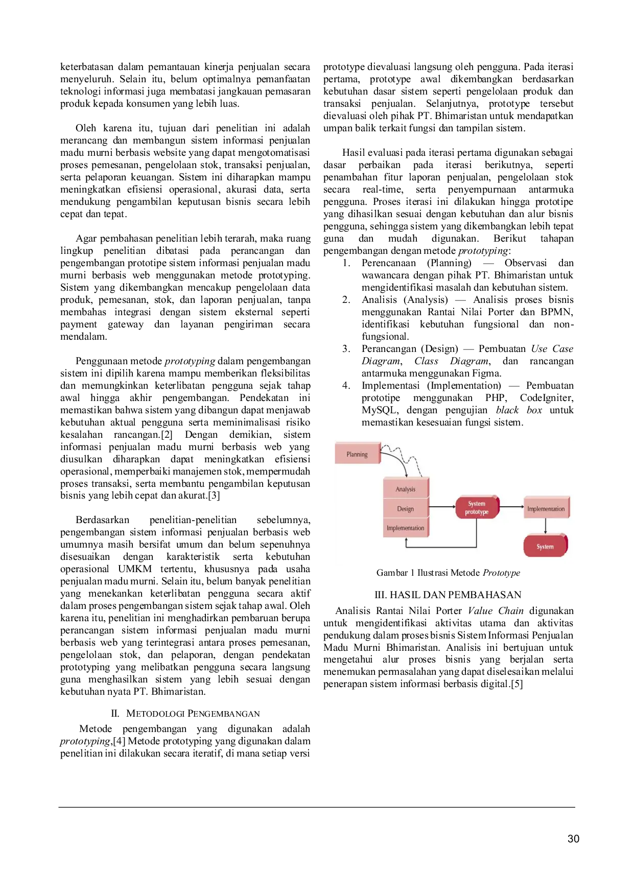 JURIS Improve System Information Sales Pure Honey Bhimaristan Based Website Using Prototyping Method