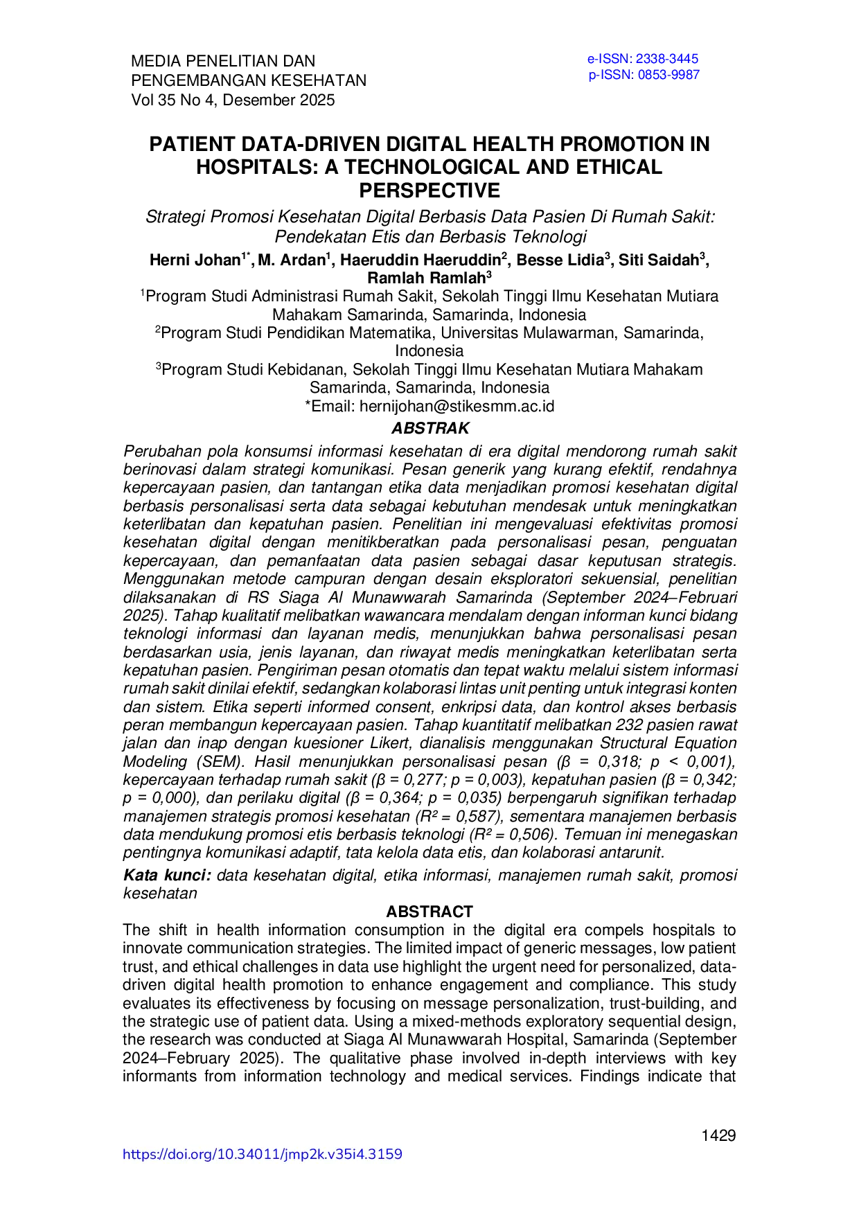 JURIS Patient Data Driven Digital Health Promotion In Hospitals A Technological And Ethical Perspective