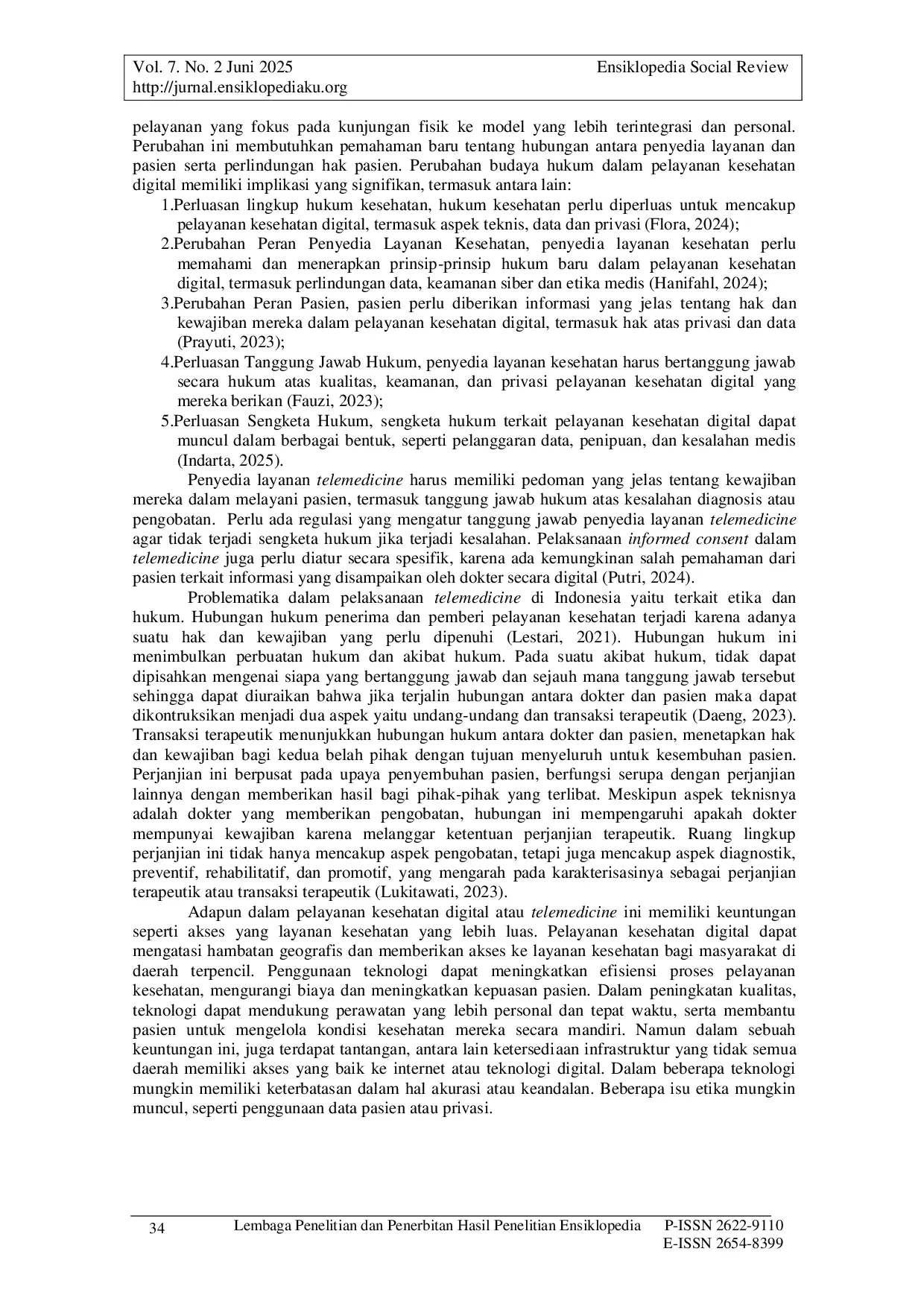 JURIS Perubahan Budaya Hukum Dalam Pelaksanaan Pelayanan Kesehatan Secara Digital